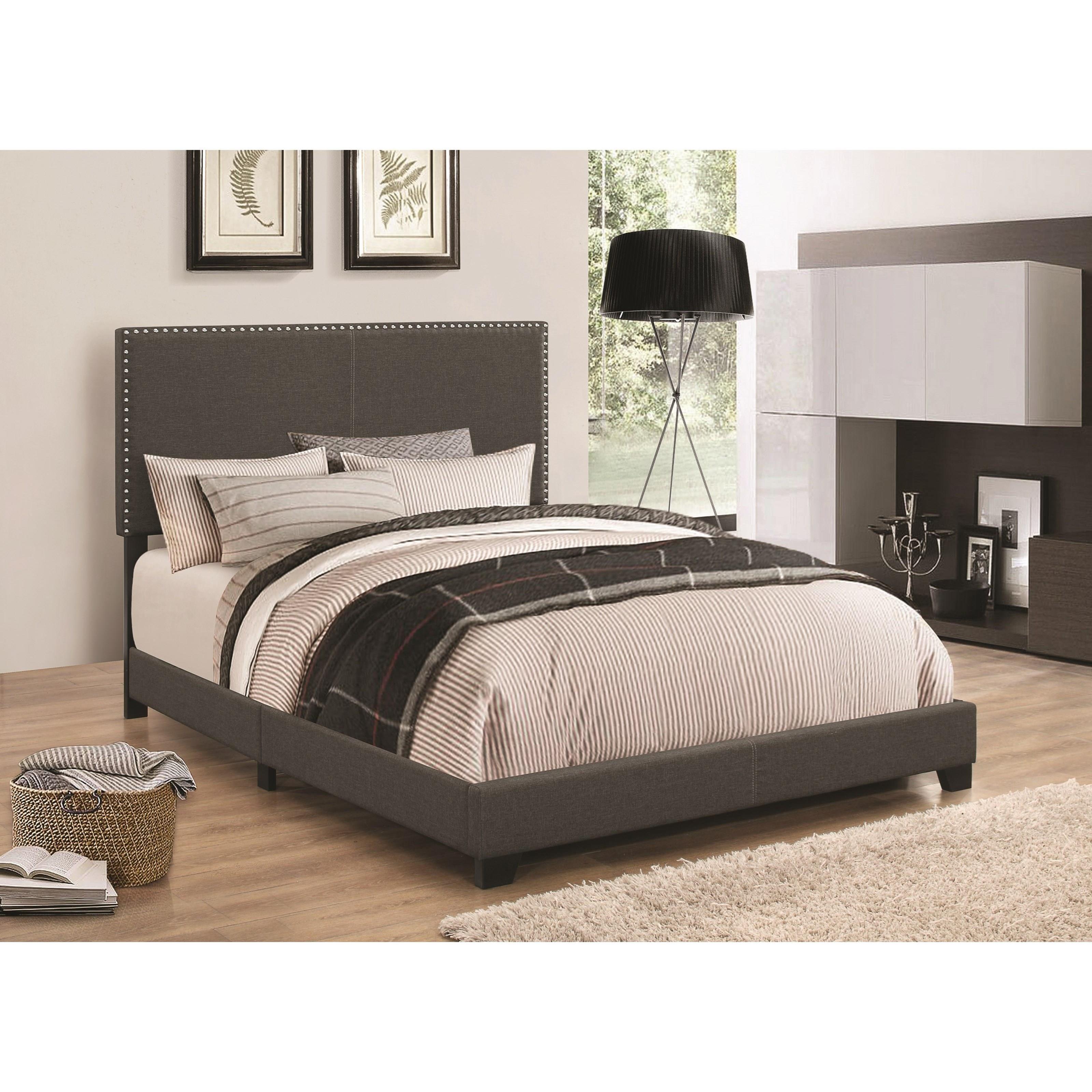  Size_Twin --  Coaster Furniture Boyd Upholstered Panel Bed IMAGE 1