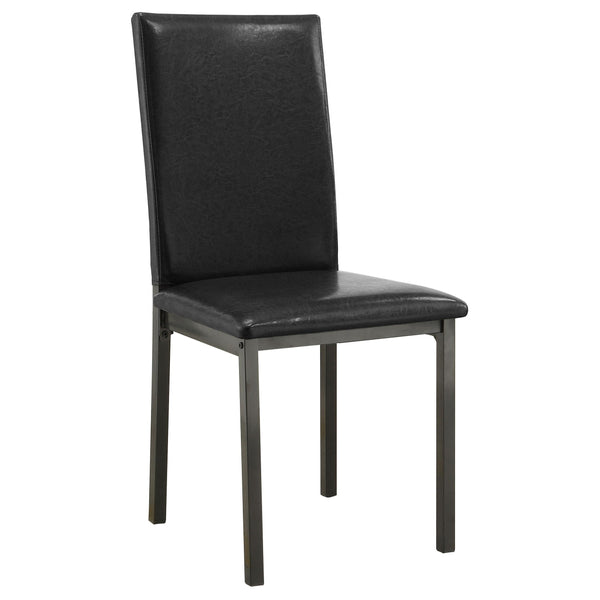 Coaster Furniture Garza 100612 Upholstered Dining Side Chair - Black (Set of 2)