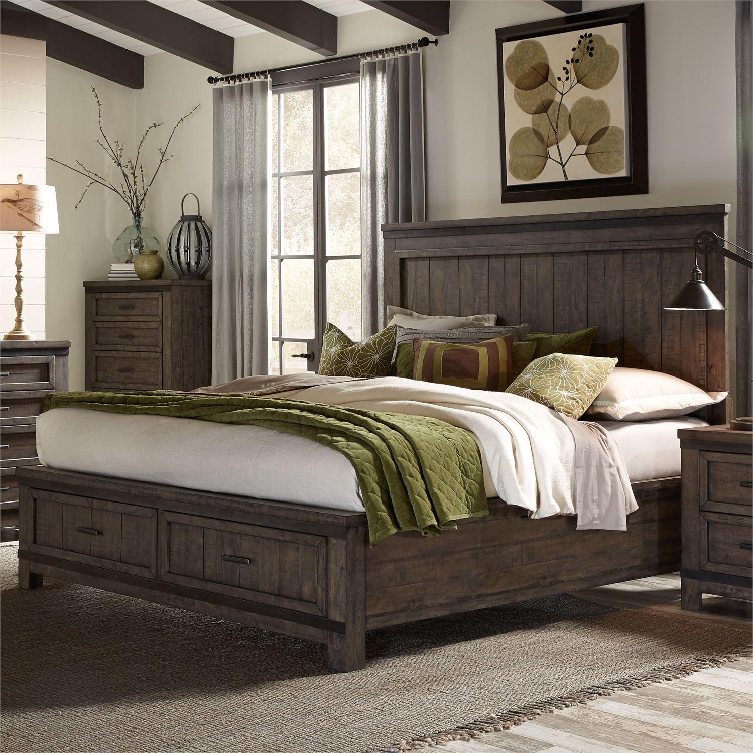  Size_King --  Thornwood Hills 759-BR-KSB King Storage Bed IMAGE 1