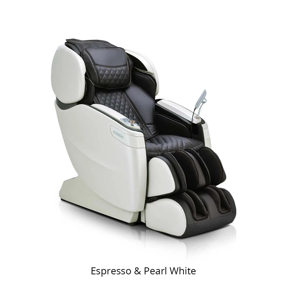 Cozzia Qi SE-Massage Chair-Cozzia-Espresso & White-New Braunfels Mattress Company