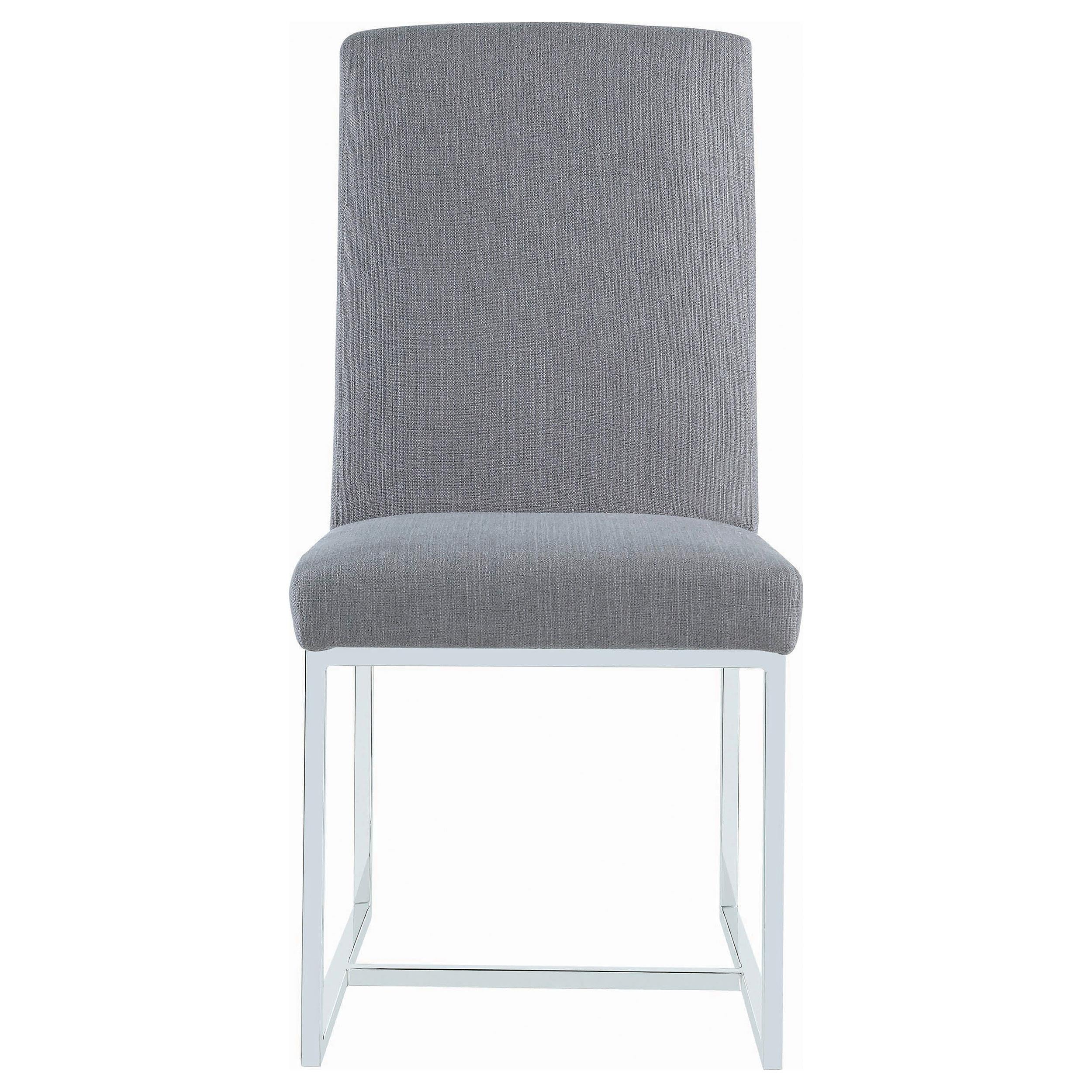  Coaster Furniture Mackinnon 107143 Upholstered Dining Side Chair - Grey (Set of 2) IMAGE 2