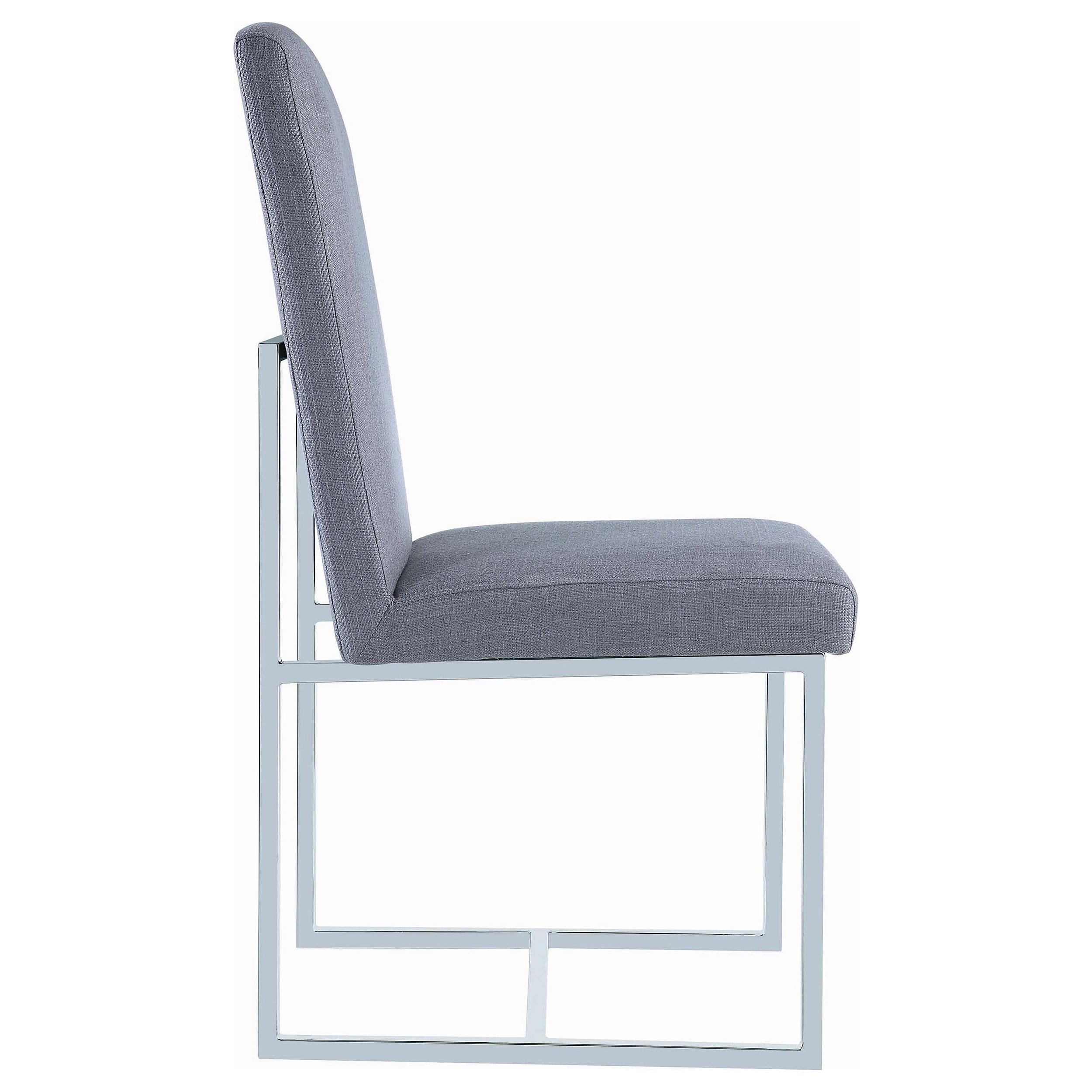  Coaster Furniture Mackinnon 107143 Upholstered Dining Side Chair - Grey (Set of 2) IMAGE 7