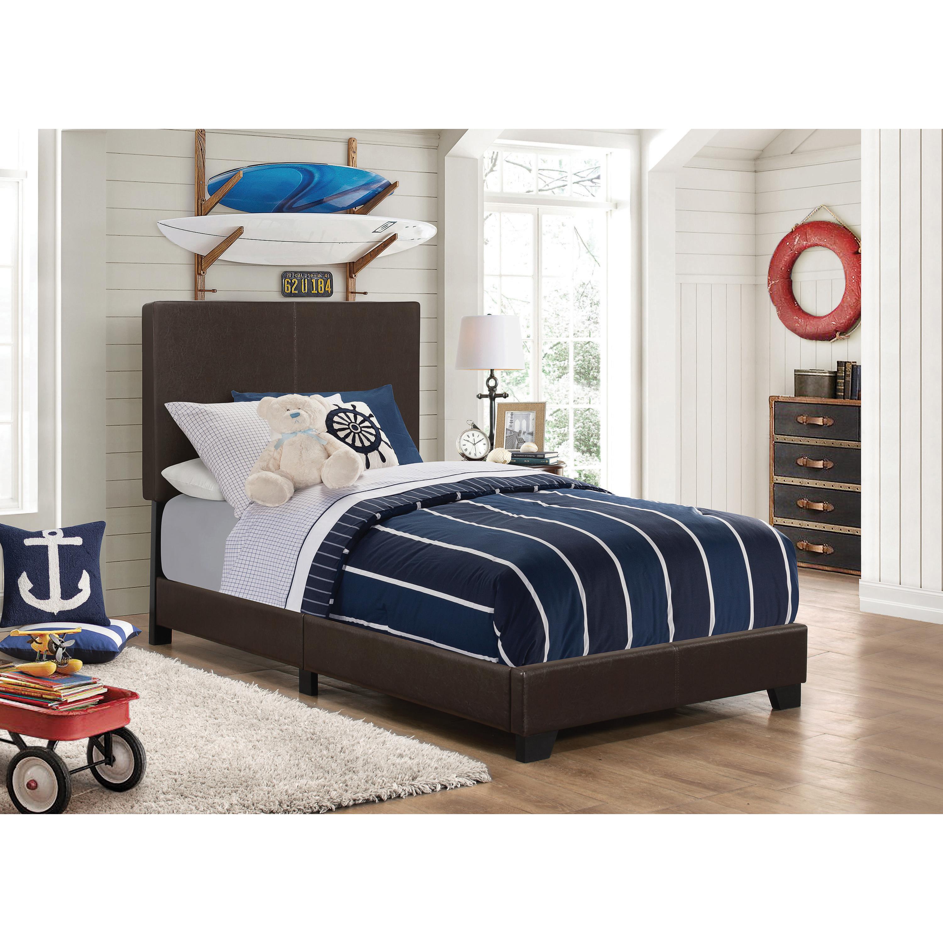  Size_Twin --  Coaster Furniture Dorian Upholstered Panel Bed IMAGE 2