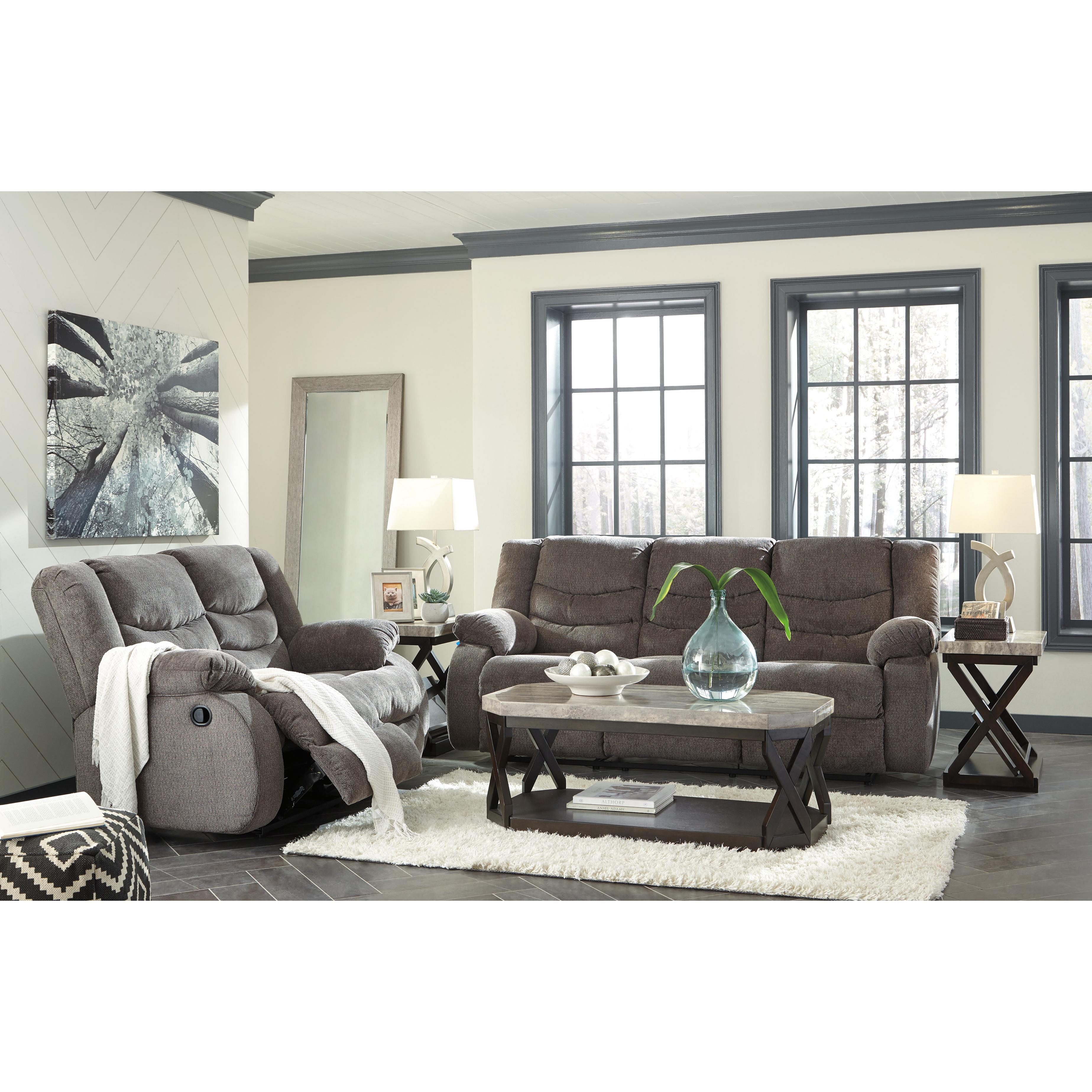  Signature Design by Ashley Tulen Reclining Fabric Loveseat 9860686 IMAGE 9