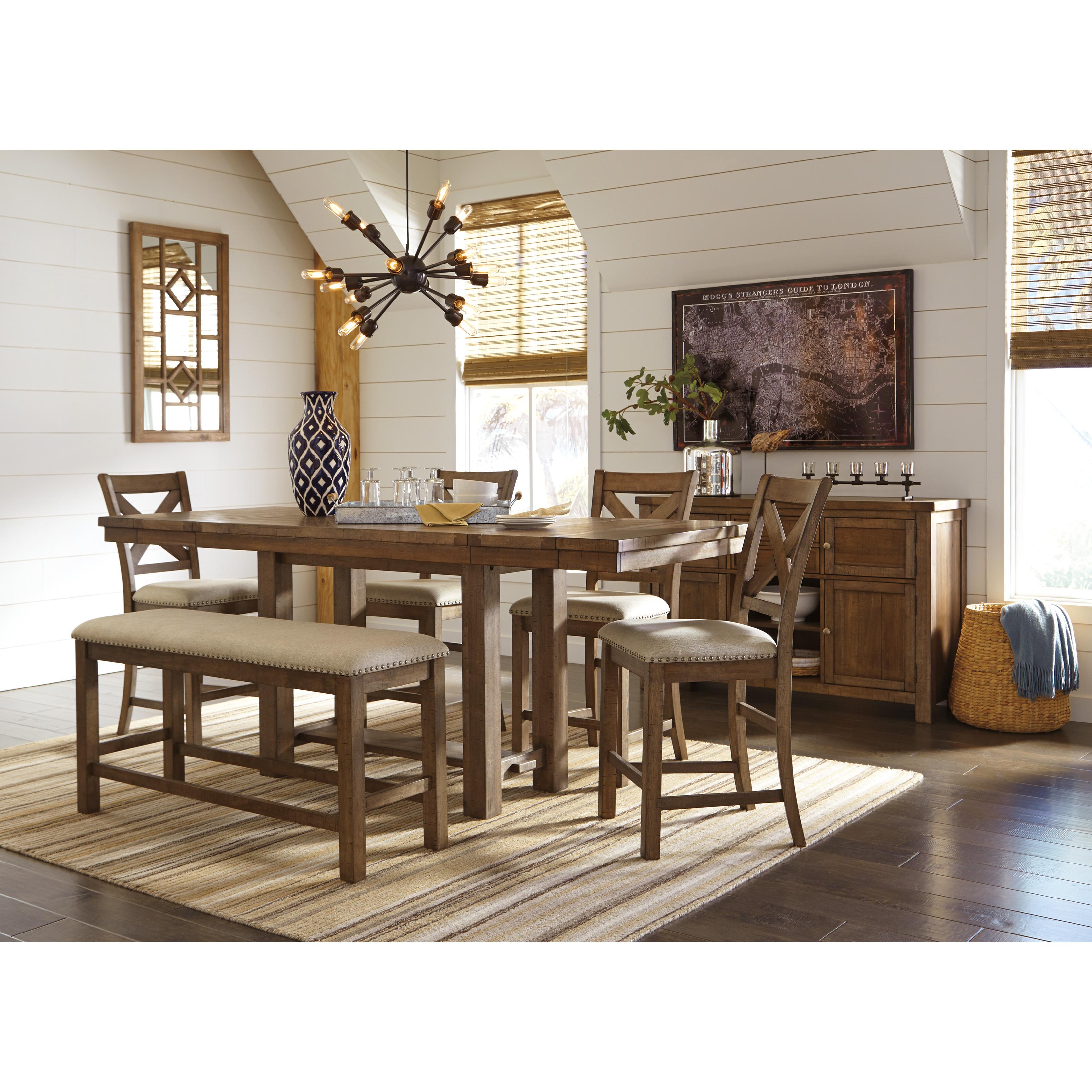  Signature Design by Ashley Moriville Counter Height Bench D631-09 IMAGE 5