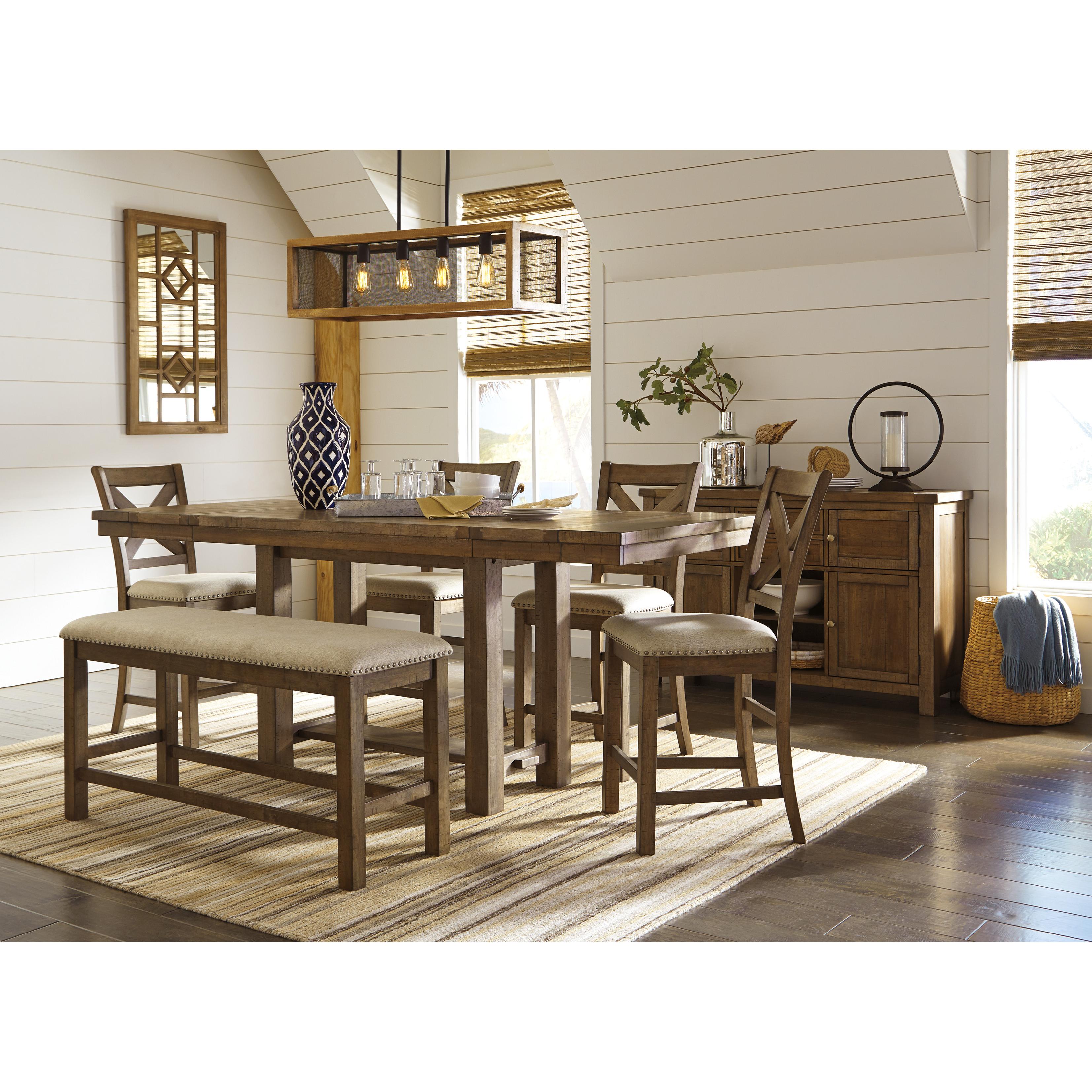  Signature Design by Ashley Moriville Counter Height Bench D631-09 IMAGE 6