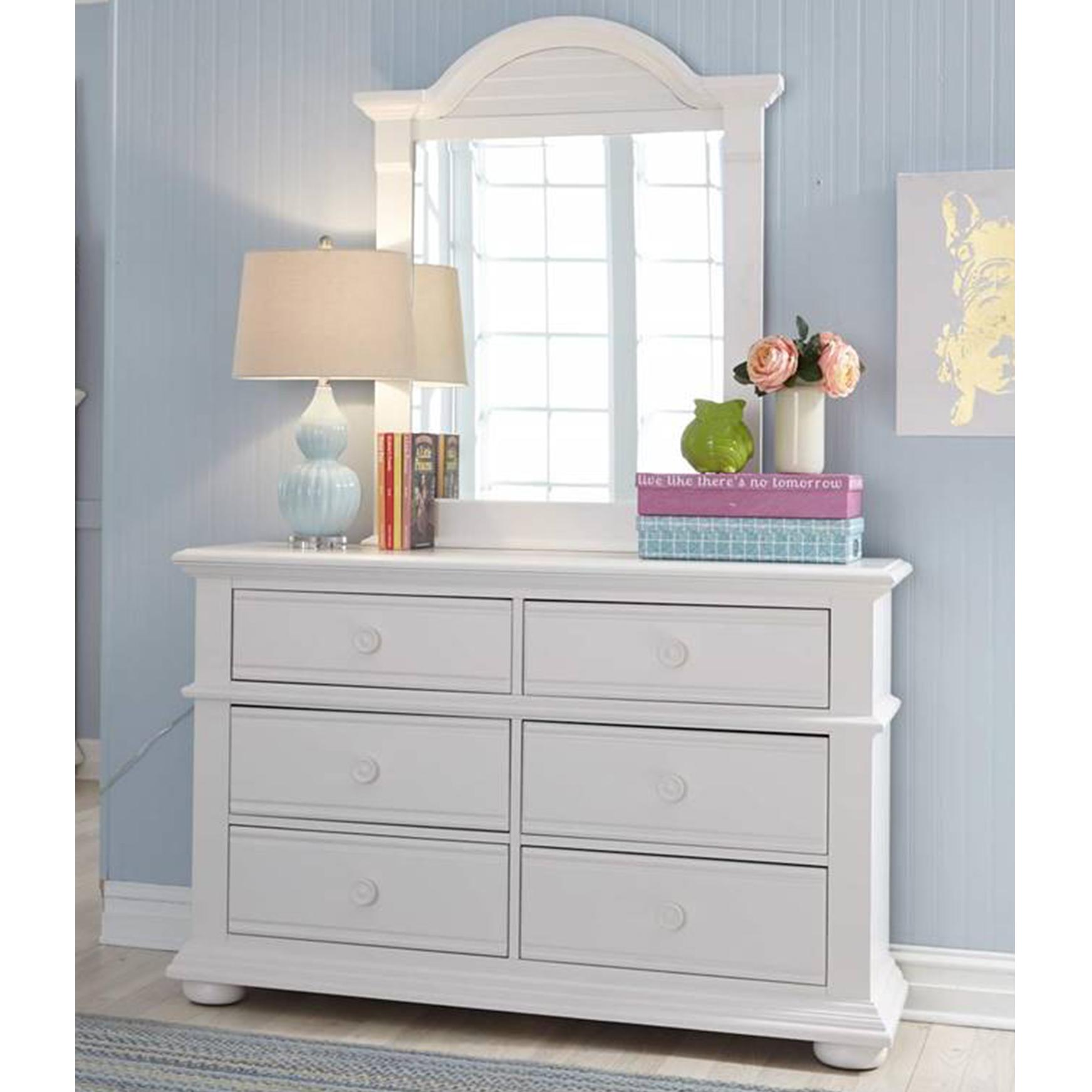  Liberty Furniture Industries Inc. Summer House 6-Drawer Kids Dresser with Mirror 607-YBR-DM IMAGE 1