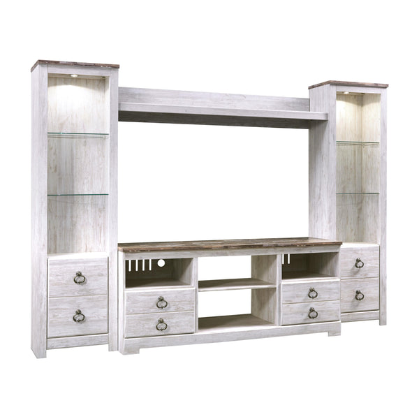 Signature Design by Ashley Willowton W267W3 4 pc Entertainment Center