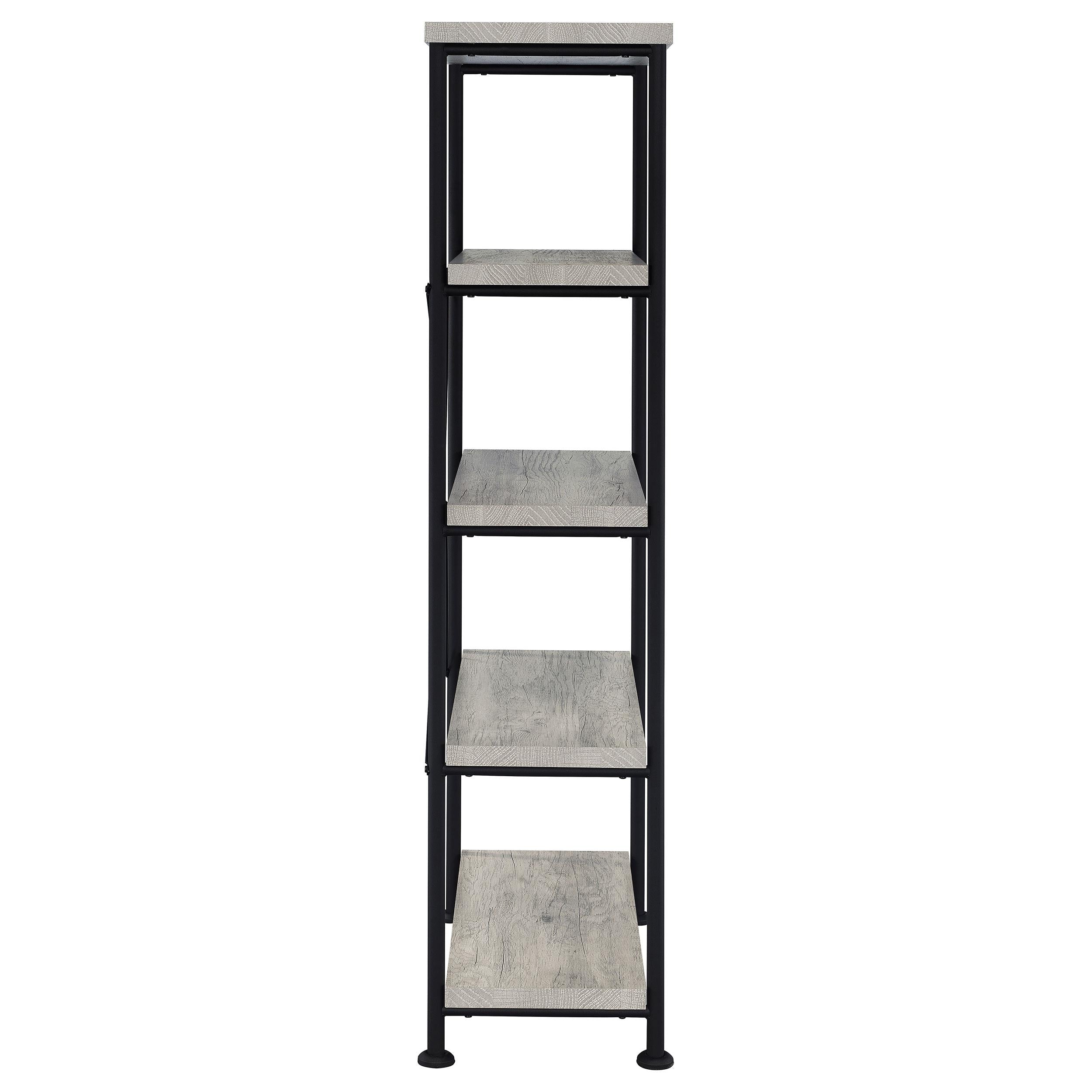  Coaster Furniture Analiese 801546 63-inch 4-shelf Bookshelf - Grey Driftwood IMAGE 6