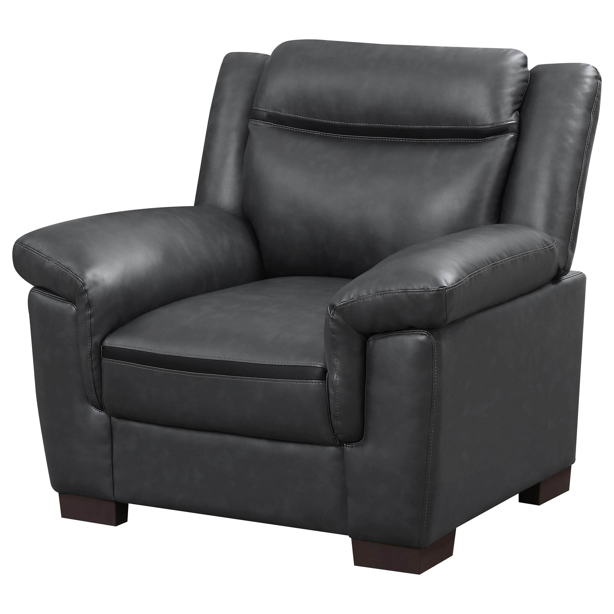  Coaster Furniture Arabella 506593 Upholstered Padded Arm Accent Chair - Grey IMAGE 3