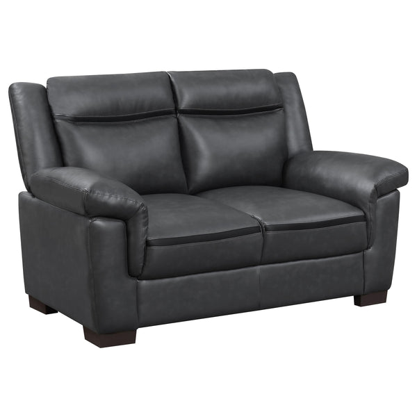 Coaster Furniture Arabella 506592 Upholstered Padded Arm Loveseat - Grey