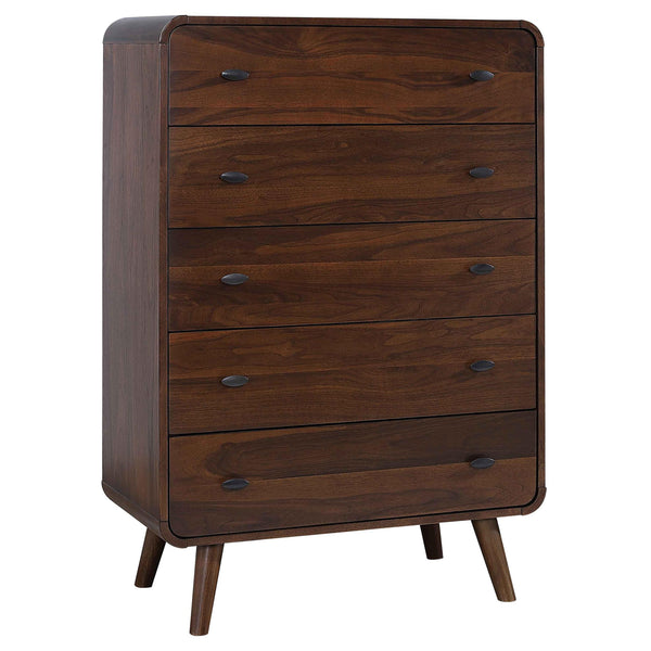 Coaster Furniture Robyn 205135 5-Drawer Bedroom Chest of Drawers - Dark Walnut