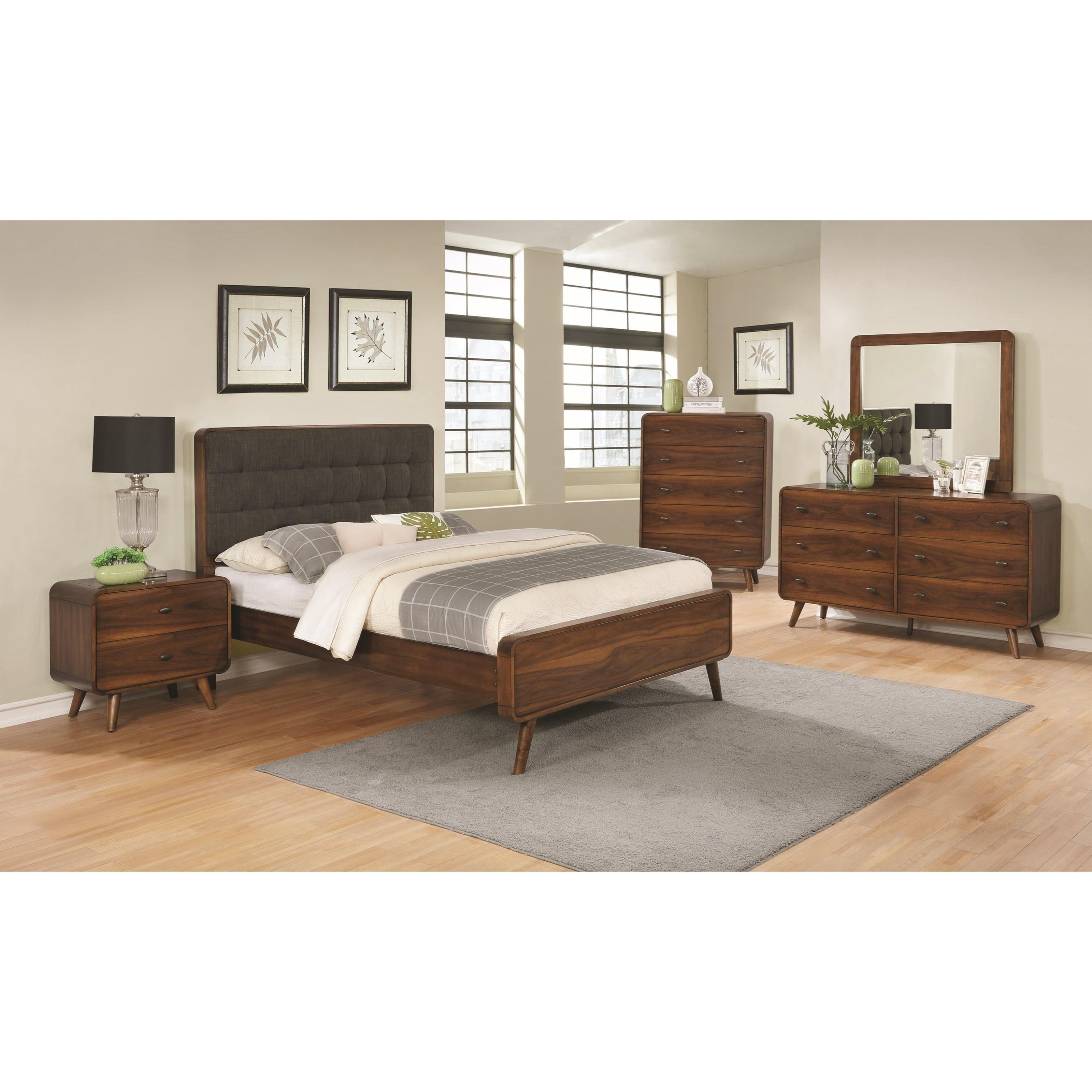  Coaster Furniture Robyn 205134 Dresser Mirror - Dark Walnut IMAGE 3