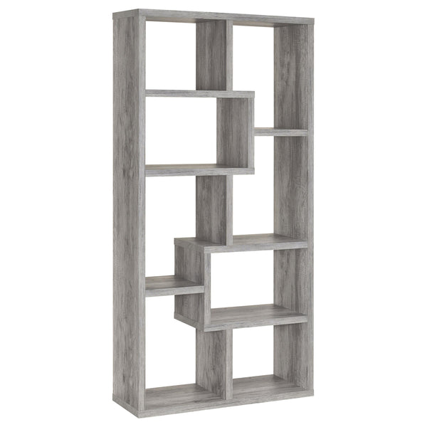 Coaster Furniture Theo 801137 71-inch 7-shelf Bookshelf - Grey Driftwood