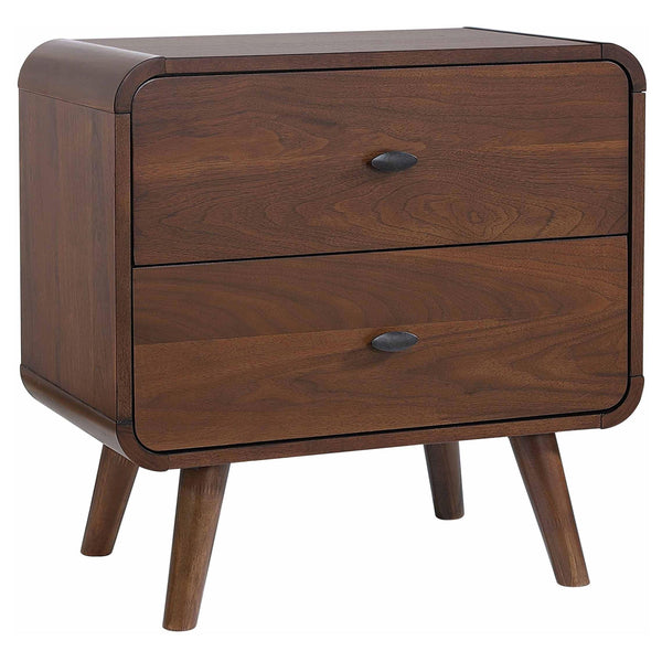 Coaster Furniture Robyn 205132 2-Drawer Nightstand Bedside Table - Dark Walnut