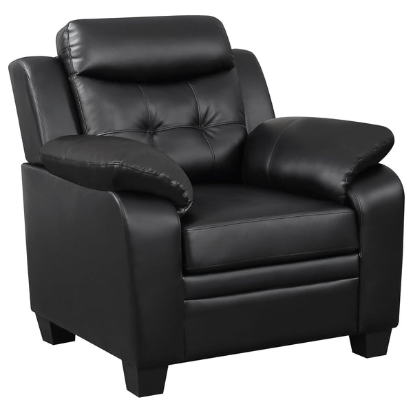 Coaster Furniture Finley 506553 Upholstered Padded Arm Tufted Accent Chair - Black