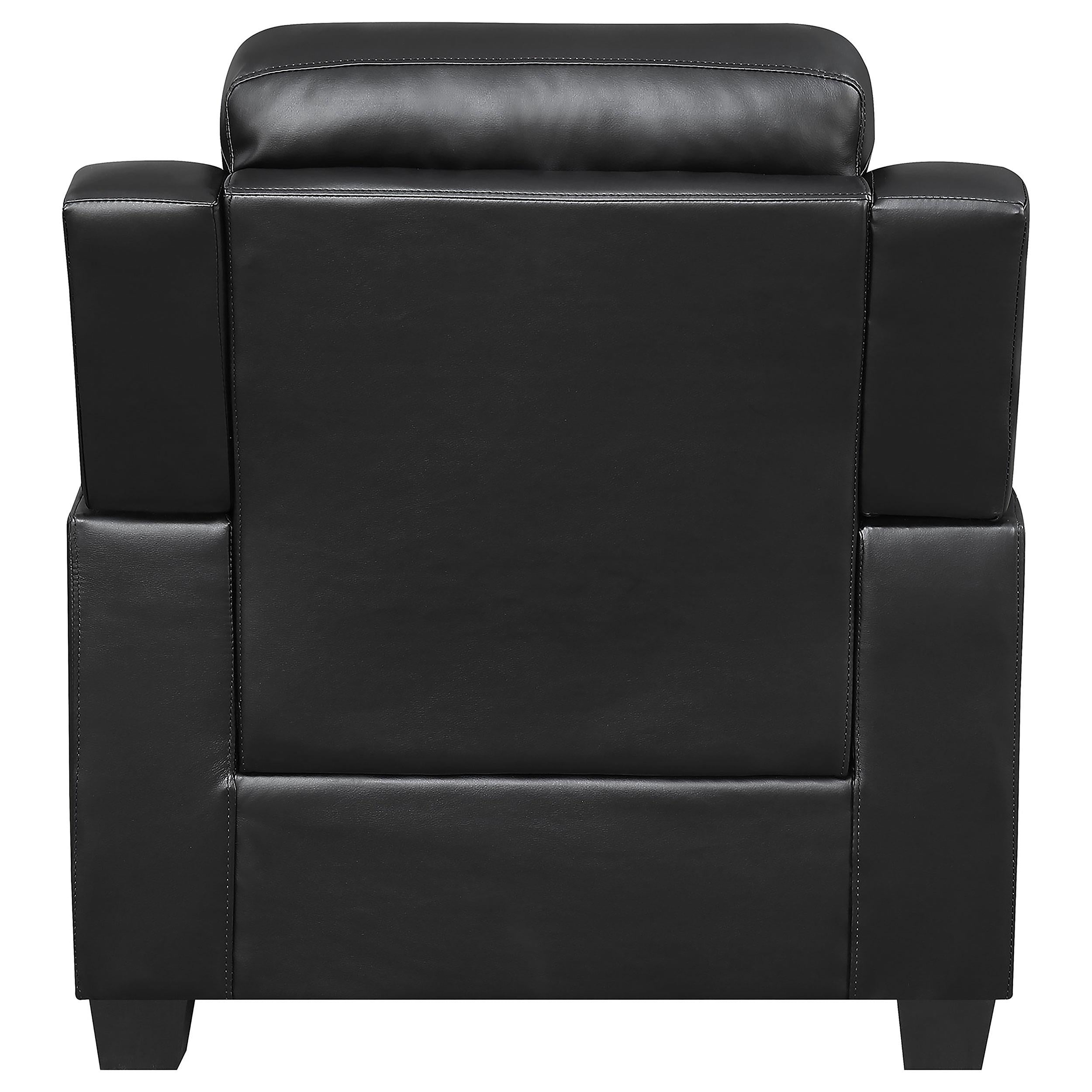  Coaster Furniture Finley 506553 Upholstered Padded Arm Tufted Accent Chair - Black IMAGE 5