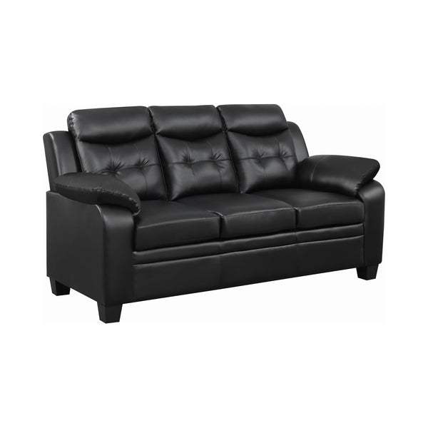 Coaster Furniture Finley 506551 Upholstered Padded Arm Tufted Sofa - Black