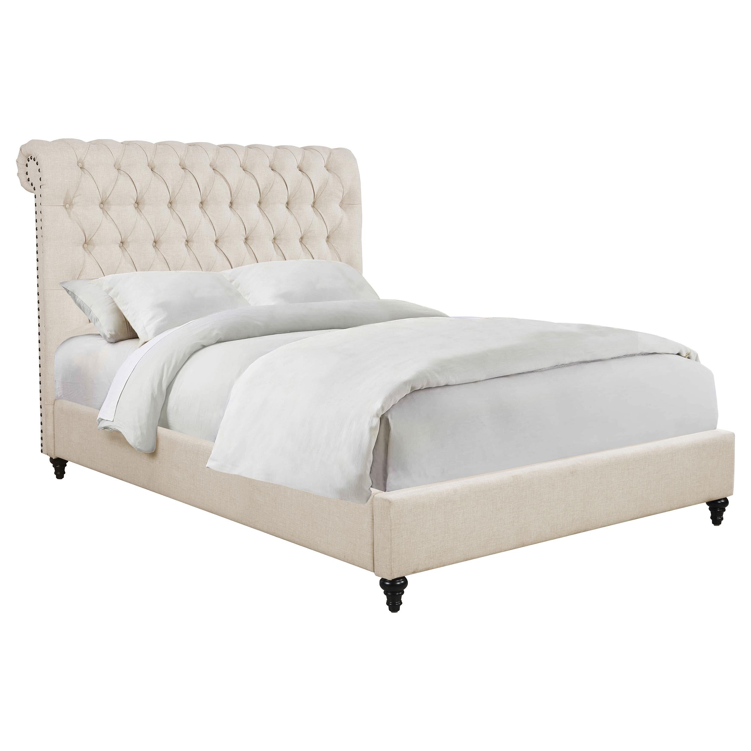  Size_Full --  Coaster Furniture Devon Upholstered Panel Bed IMAGE 2