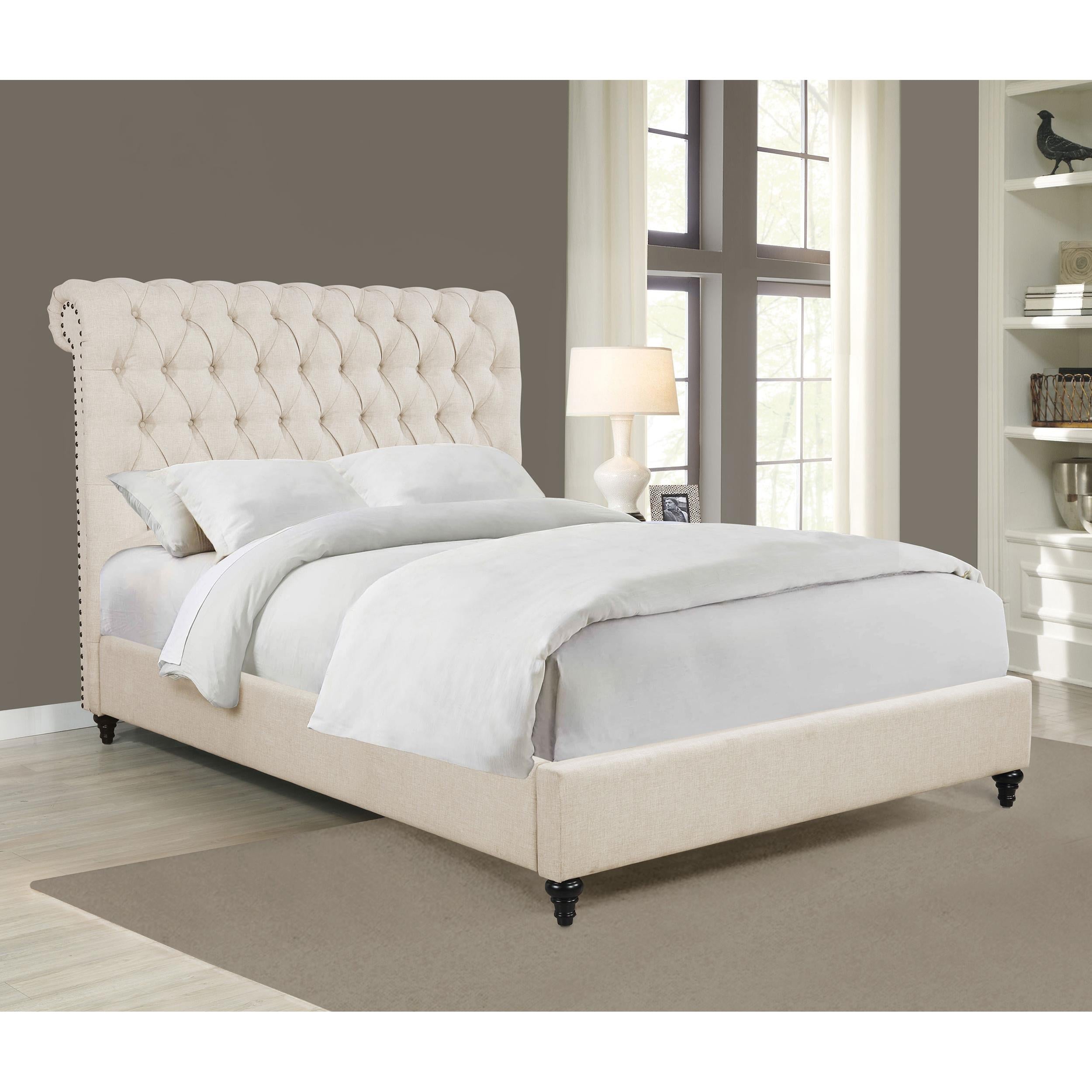  Size_Full --  Coaster Furniture Devon Upholstered Panel Bed IMAGE 3