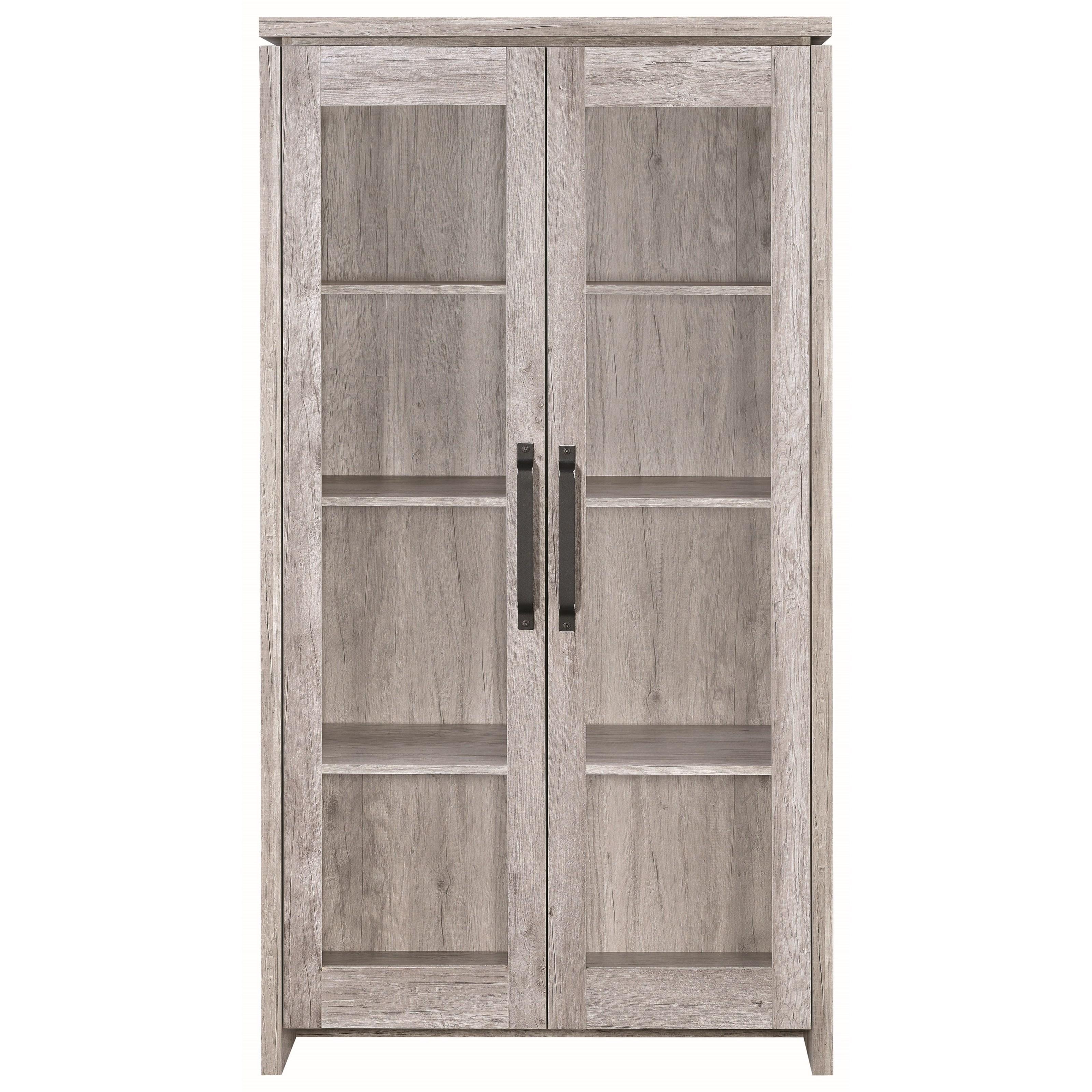  Coaster Furniture Alejo 950783 2-door Engineered Wood Tall Cabinet - Grey Driftwood IMAGE 2