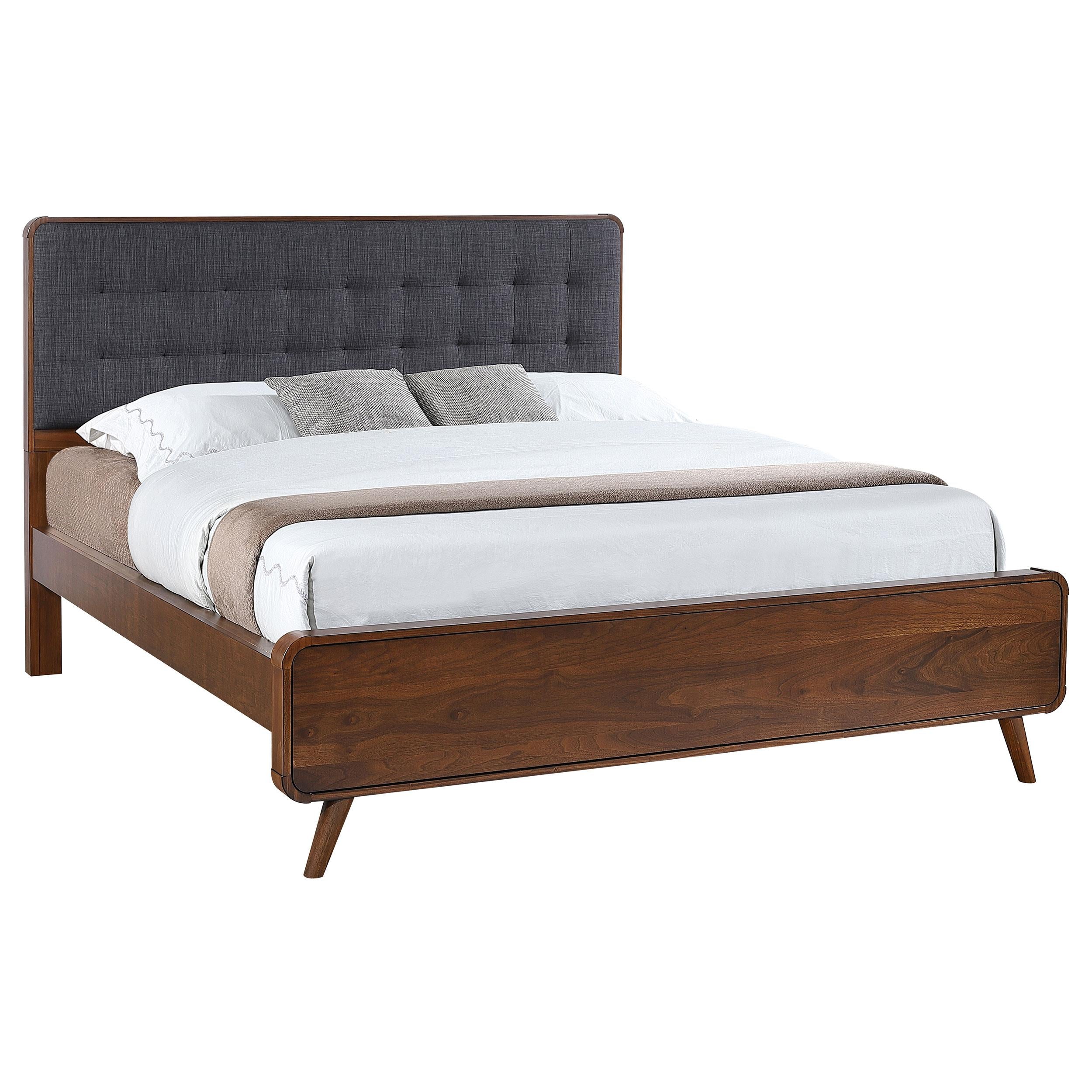  Size_California King --  Robyn 205131KW Wood California King Platform Bed - Dark Walnut IMAGE 2