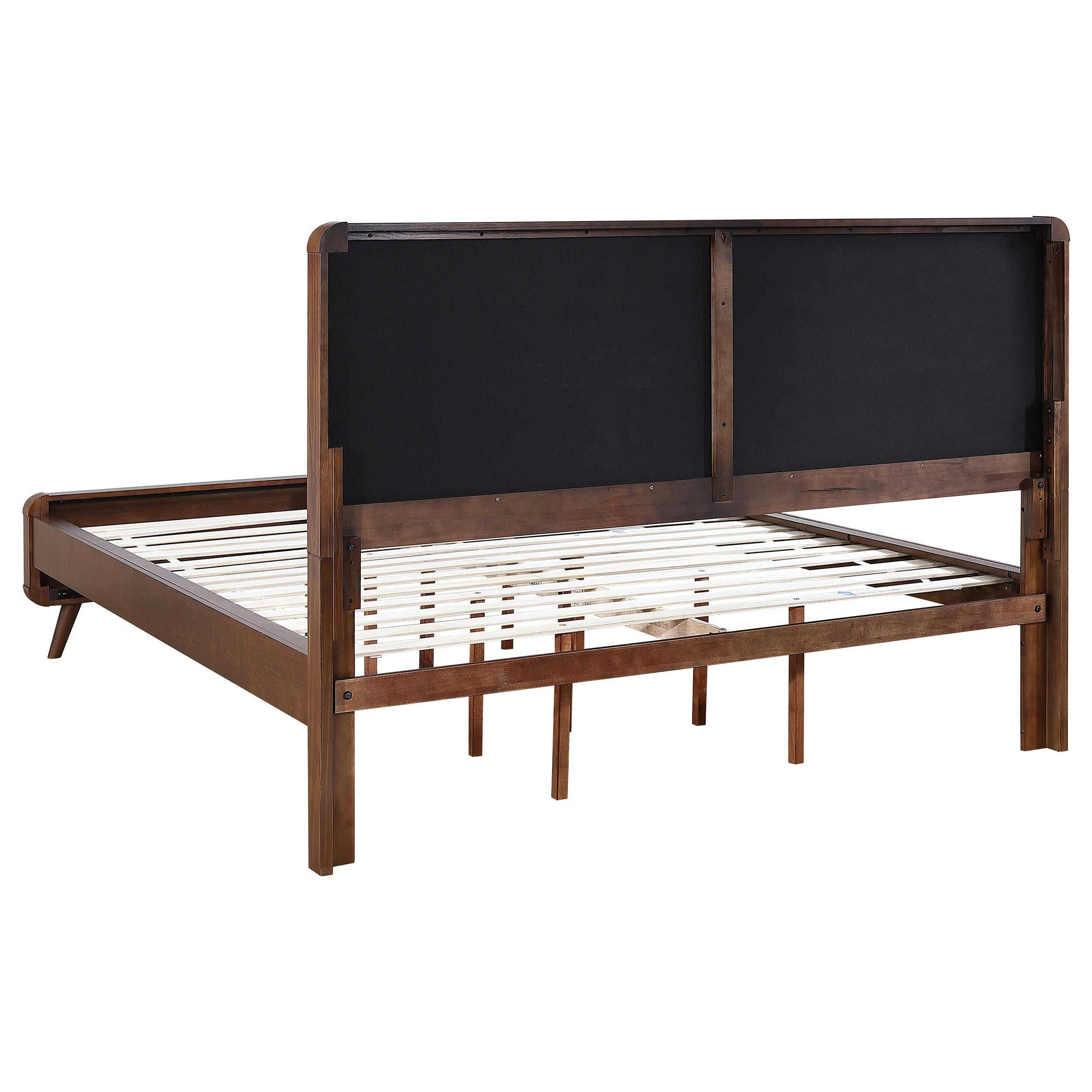  Size_California King --  Robyn 205131KW Wood California King Platform Bed - Dark Walnut IMAGE 4