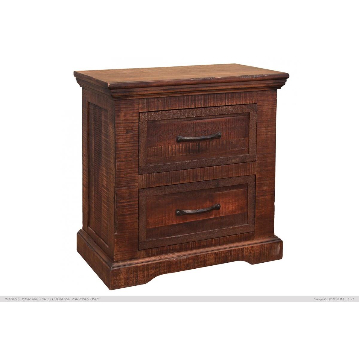  International Furniture Direct Madeira 2-Drawer Nightstand IFD1200NTST IMAGE 1
