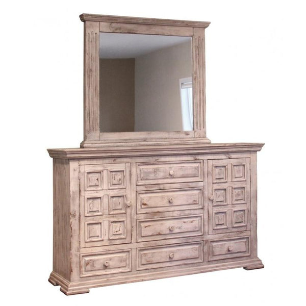 International Furniture Direct Terra White 6-Drawer Dresser IFD1022DSR