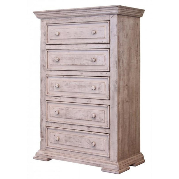 International Furniture Direct Terra White 5-Drawer Chest IFD1022CHEST
