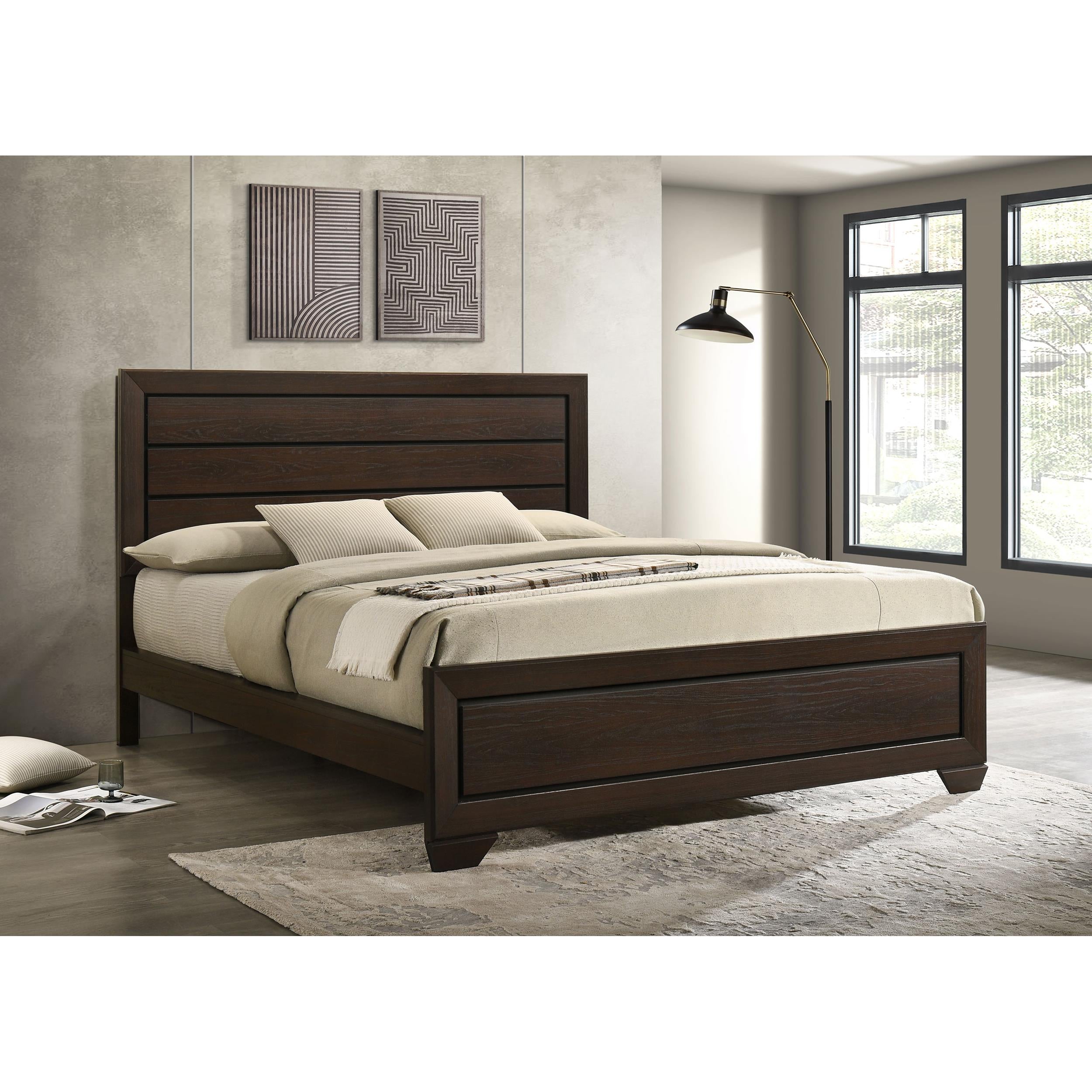  Size_California King --  Kauffman 204391KW Wood California King Panel Bed - Dark Cocoa IMAGE 4