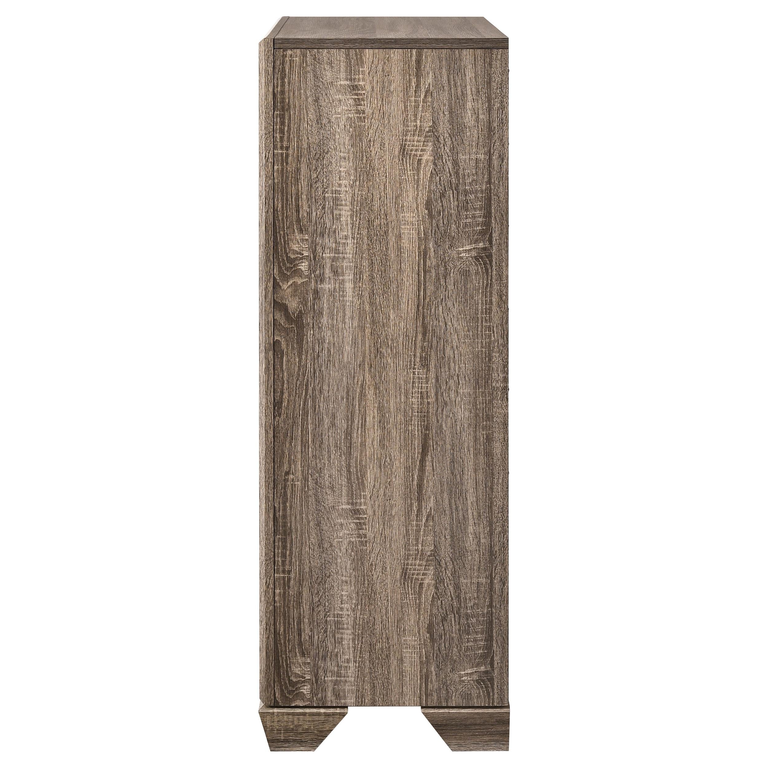  Coaster Furniture Kauffman 204195 5-Drawer Bedroom Chest - Washed Taupe IMAGE 4