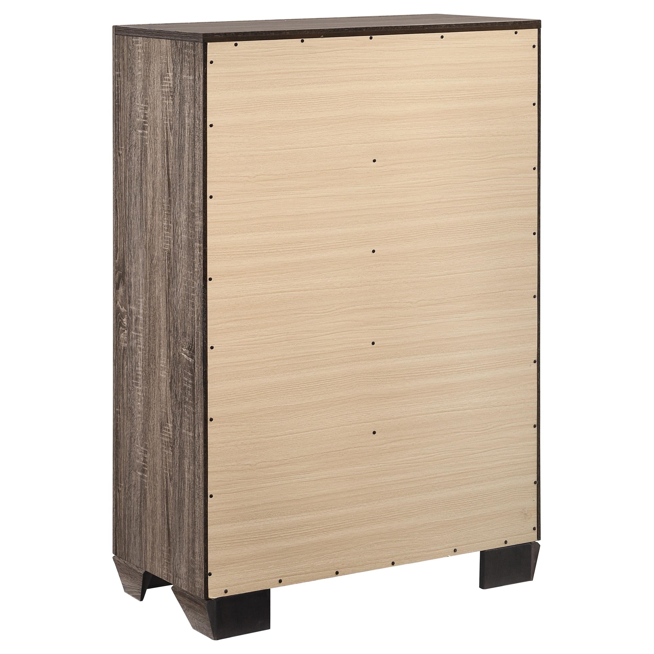 Coaster Furniture Kauffman 204195 5-Drawer Bedroom Chest - Washed Taupe IMAGE 5