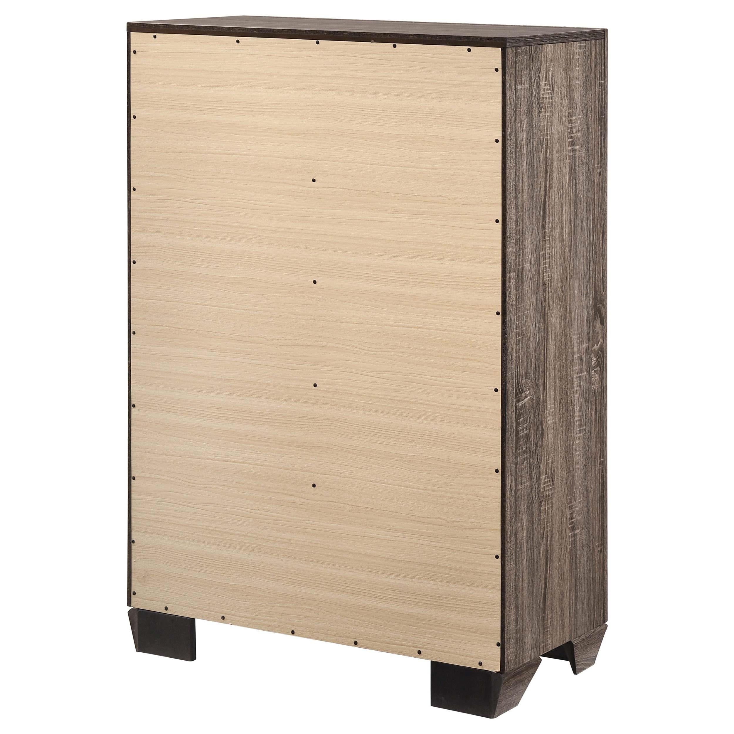  Coaster Furniture Kauffman 204195 5-Drawer Bedroom Chest - Washed Taupe IMAGE 7