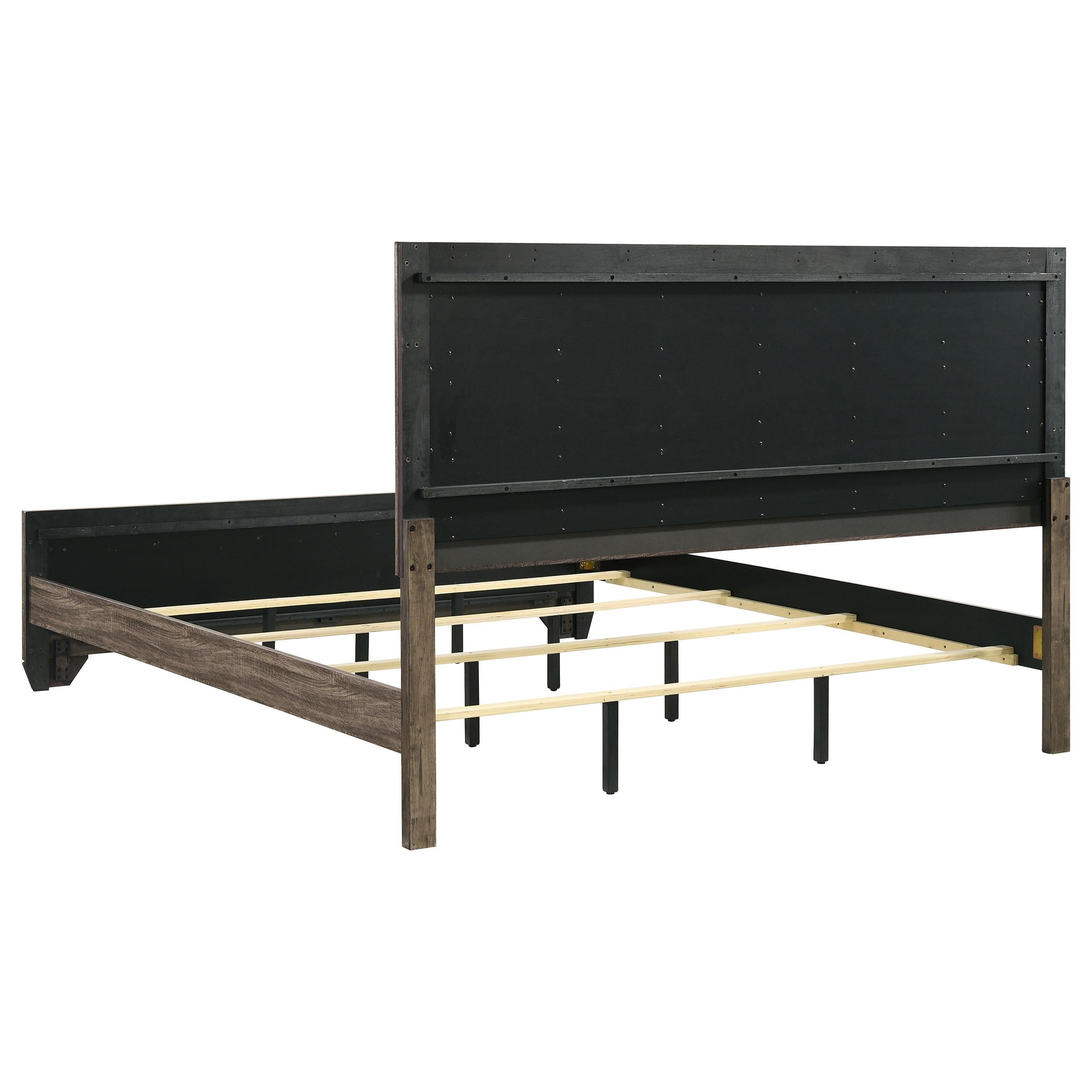  Size_King --  Kauffman 204191KE Wood Eastern King Panel Bed - Washed Taupe IMAGE 4