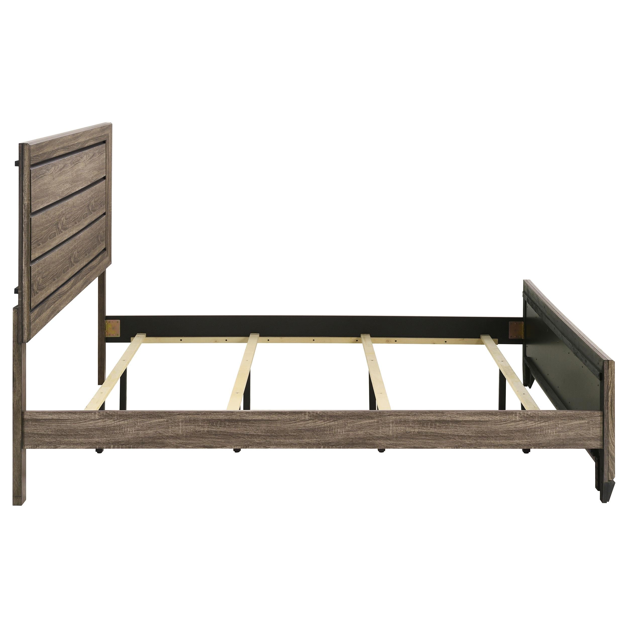  Size_King --  Kauffman 204191KE Wood Eastern King Panel Bed - Washed Taupe IMAGE 5
