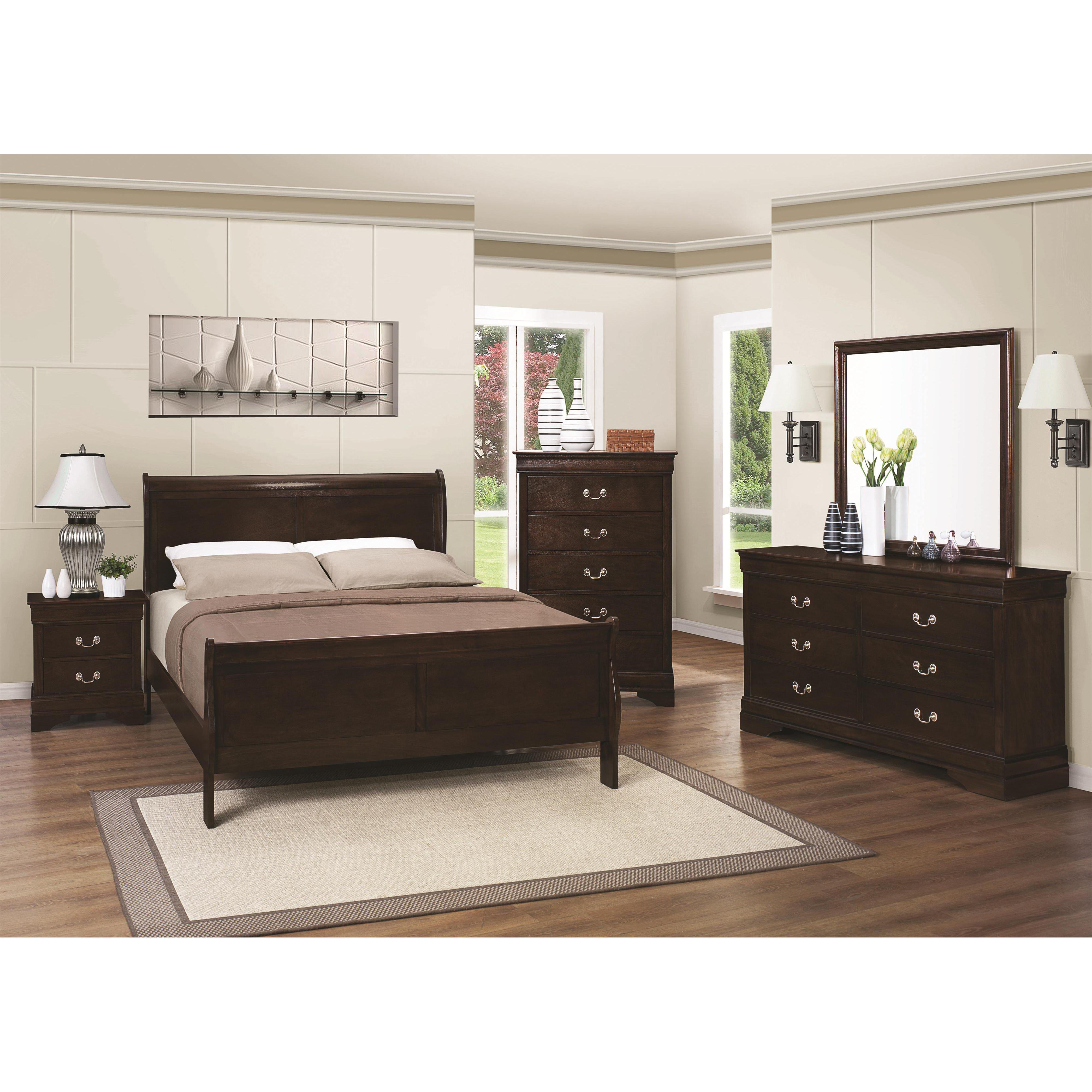  Coaster Furniture Louis Philippe 6-Drawer Dresser with Mirror 202413/202414 IMAGE 2