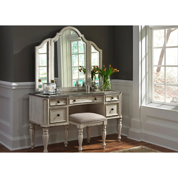 Liberty Furniture Industries Inc. Magnolia Manor 5-Drawer Vanity Set 244-BR-VN