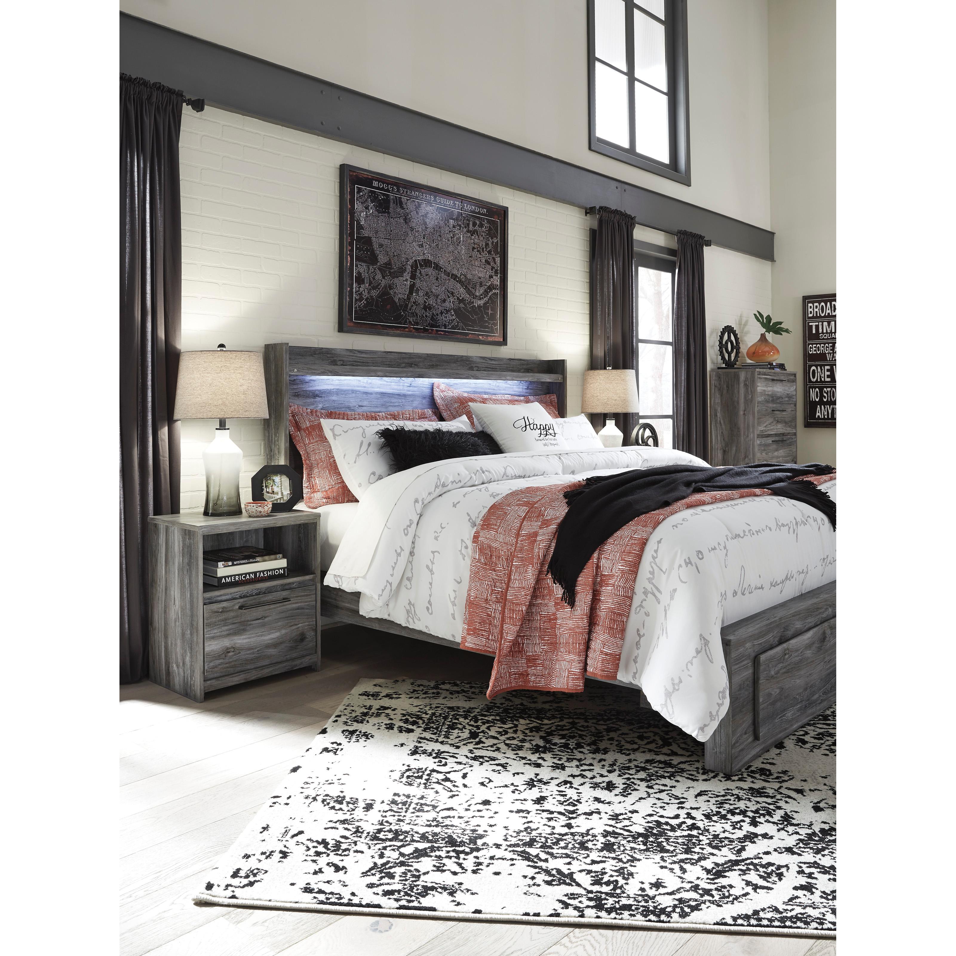  Size_King --  Baystorm B221B12 King Panel Bed with 2 Storage Drawers IMAGE 7