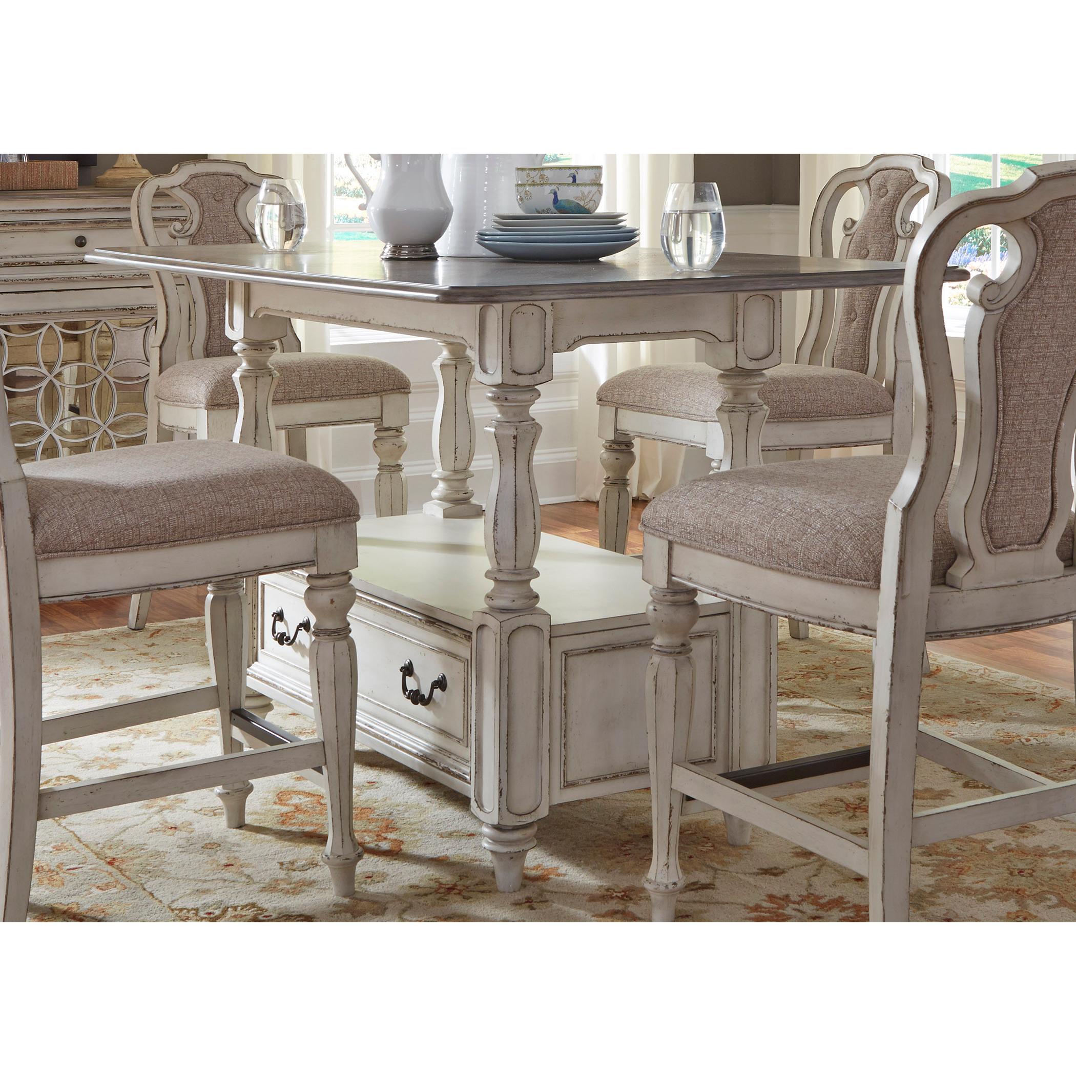  Liberty Furniture Industries Inc. Square Magnolia Manor Counter Height Dining Table with Pedestal Base 244-GT3660 IMAGE 11