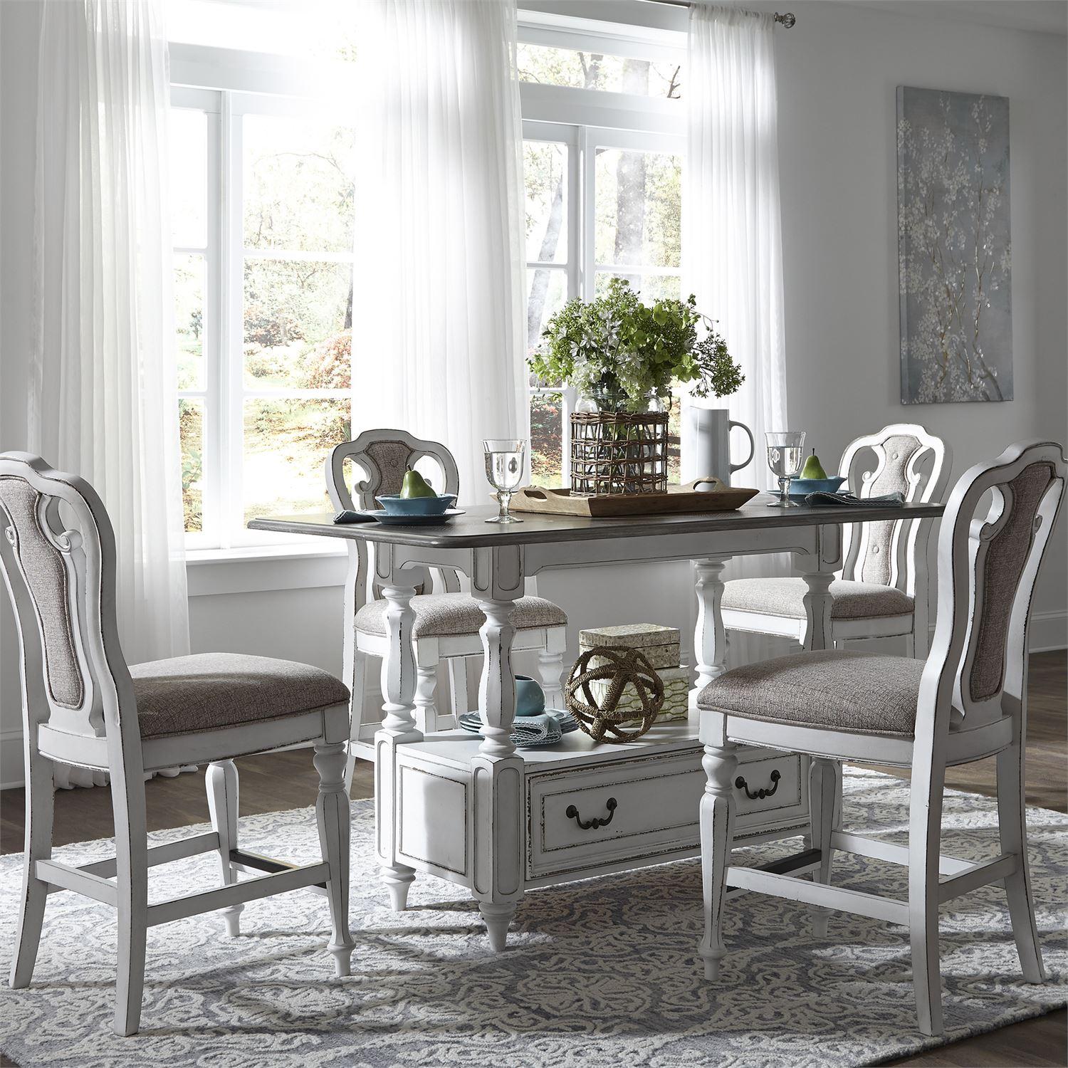  Liberty Furniture Industries Inc. Square Magnolia Manor Counter Height Dining Table with Pedestal Base 244-GT3660 IMAGE 12