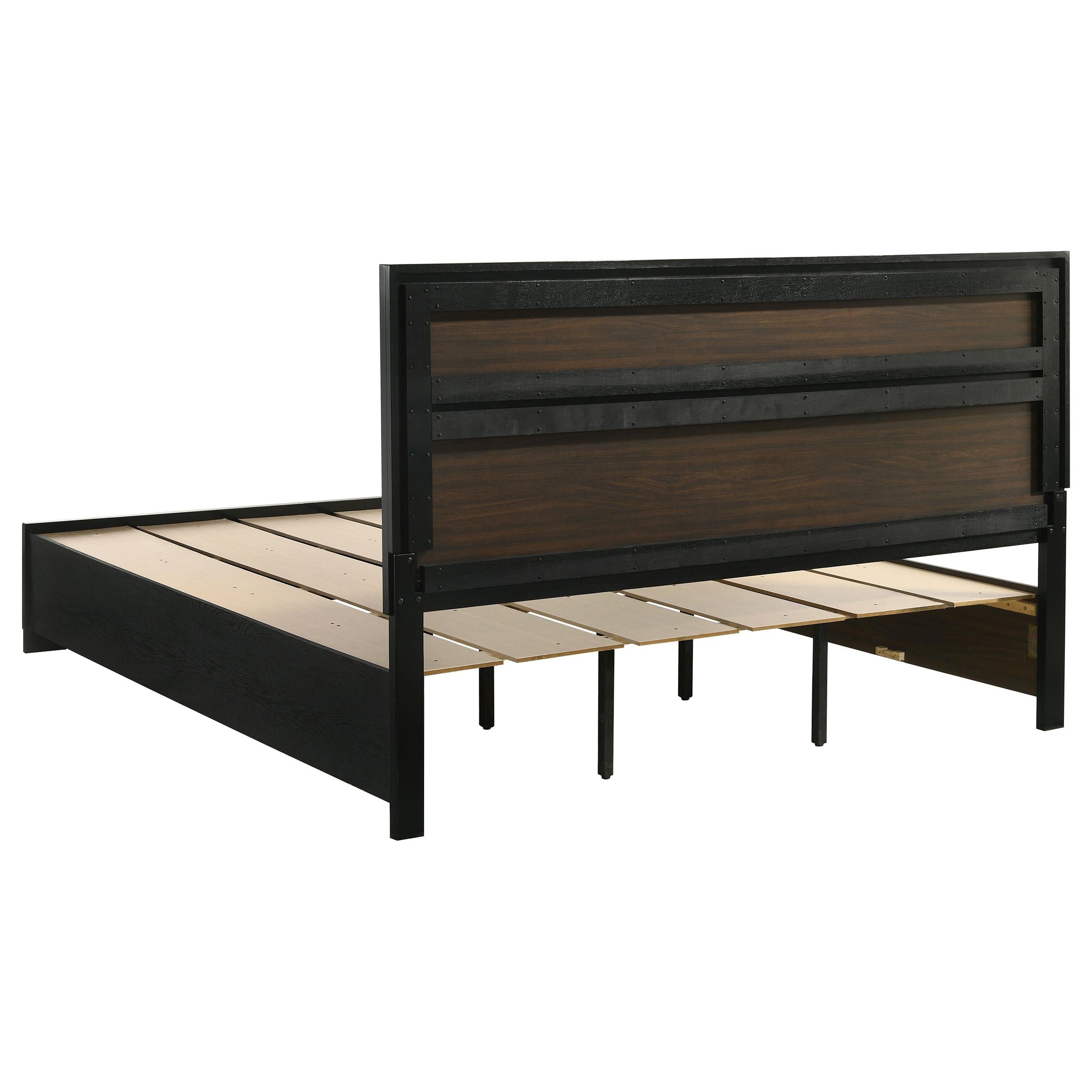  Size_California King --  Miranda 206361KW 51-inch Wood California King Storage Panel Bed - Black IMAGE 4