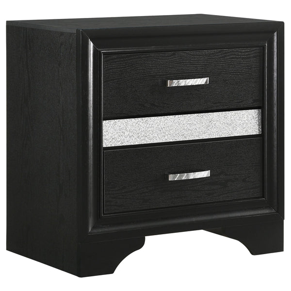 Coaster Furniture Miranda 206362 2-Drawer Nightstand - Black