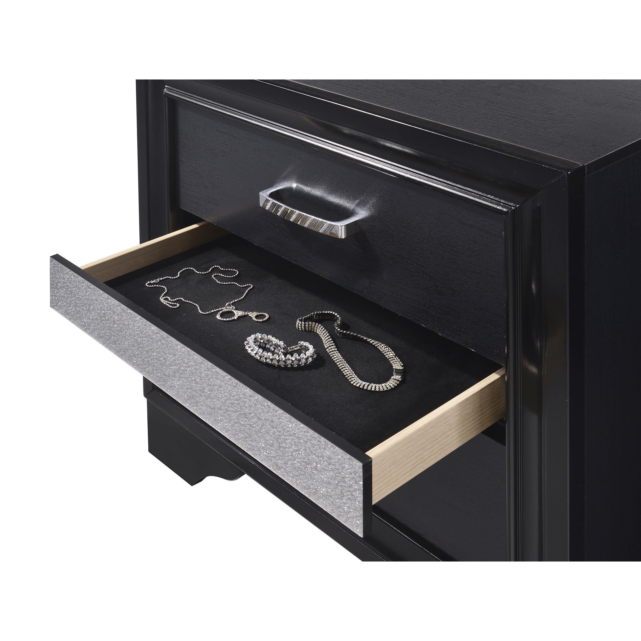  Coaster Furniture Miranda 206362 2-Drawer Nightstand - Black IMAGE 12