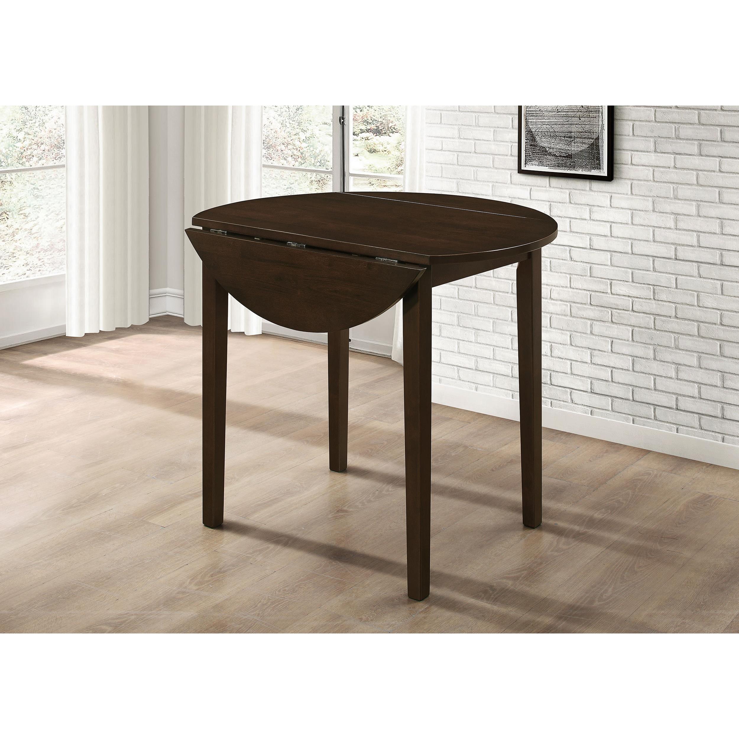  Coaster Furniture Bucknell 130005 3-piece Round Drop Leaf Dining Table Set - Cappuccino IMAGE 15