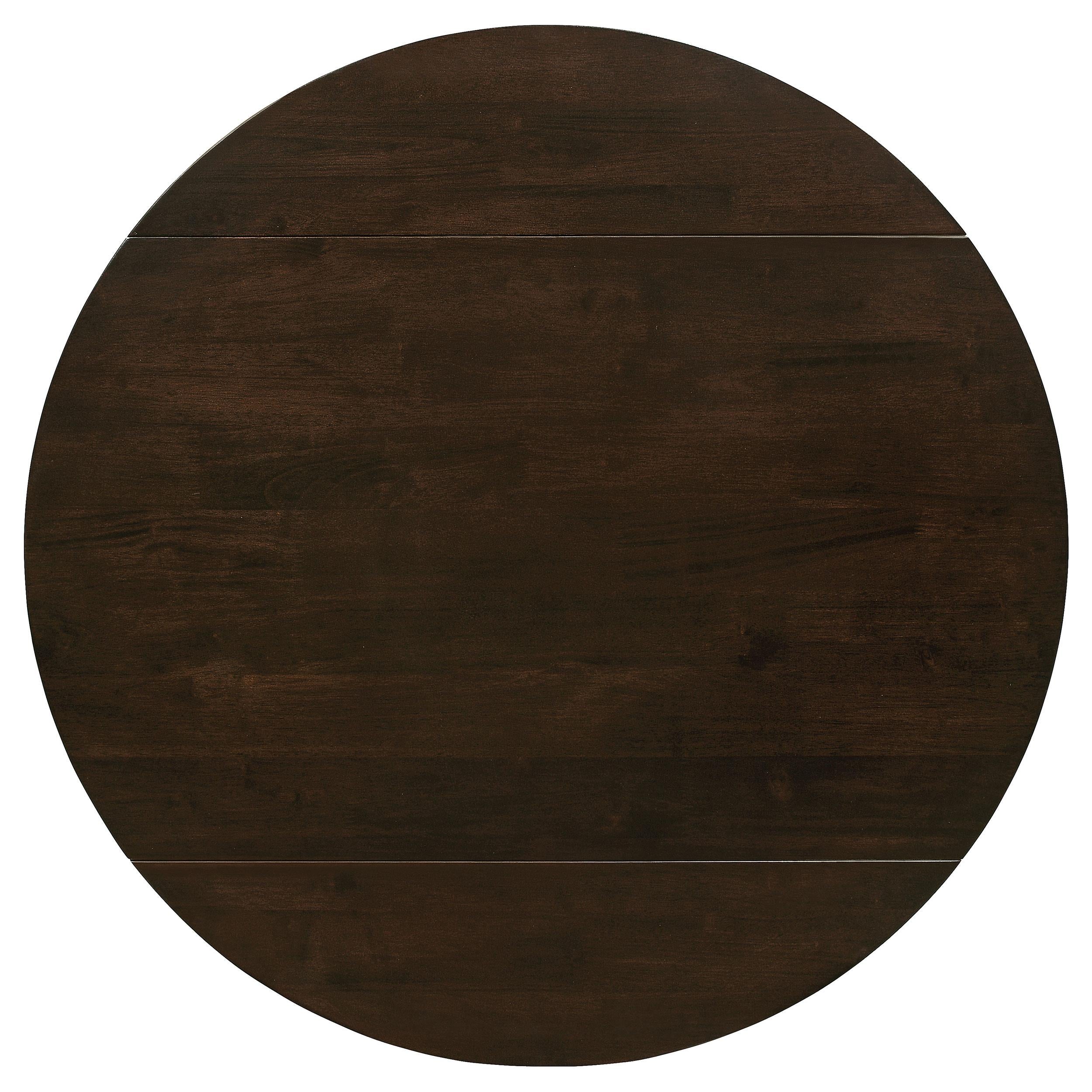  Coaster Furniture Bucknell 130005 3-piece Round Drop Leaf Dining Table Set - Cappuccino IMAGE 17