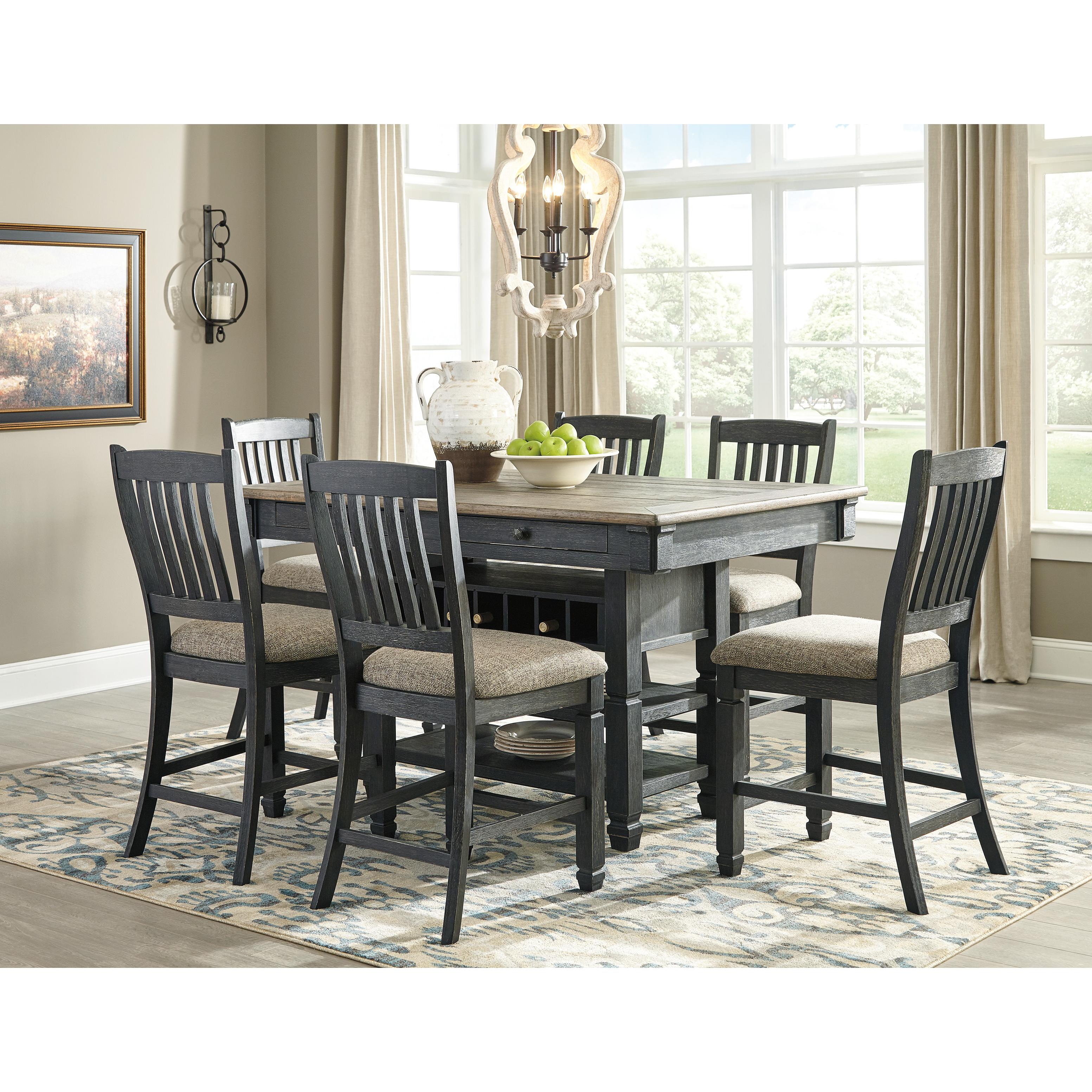  Signature Design by Ashley Tyler Creek Counter Height Dining Table with Pedestal Base D736-32 IMAGE 8