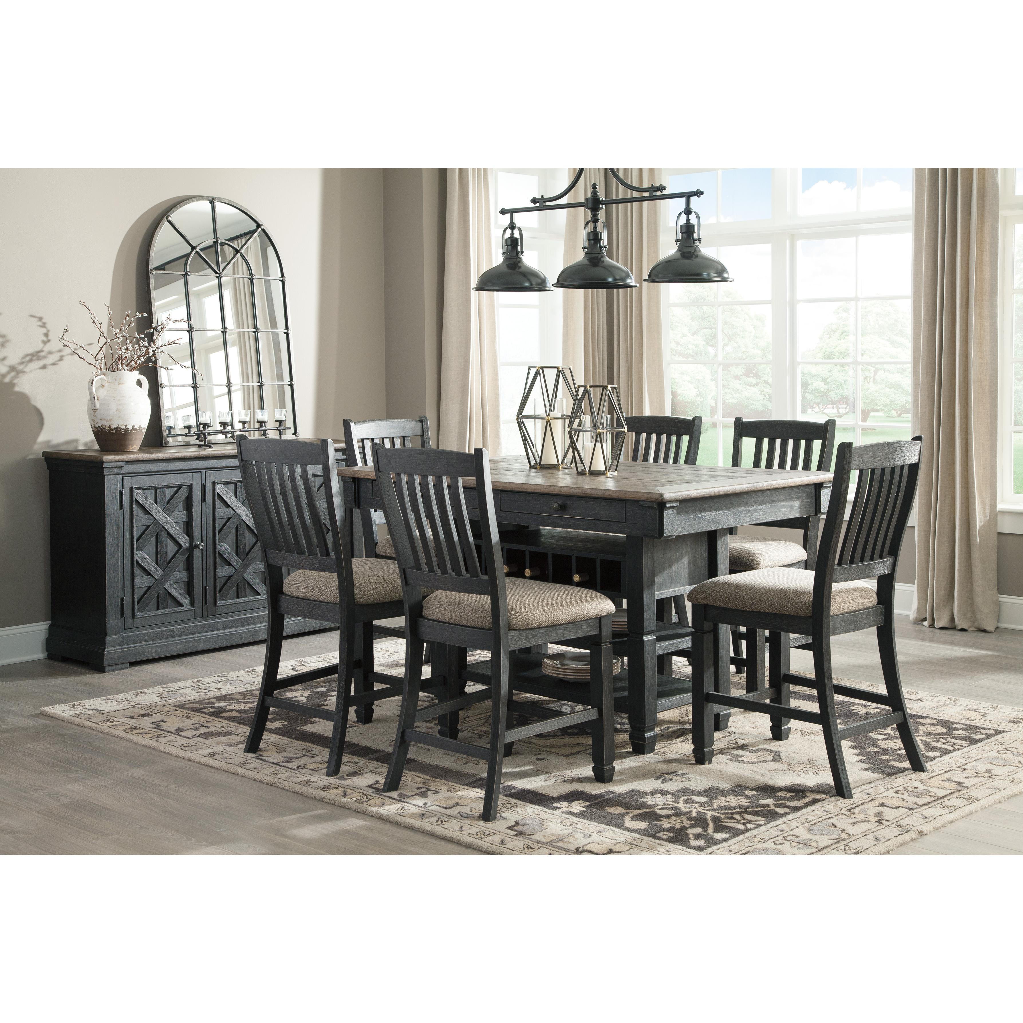  Signature Design by Ashley Tyler Creek Counter Height Dining Table with Pedestal Base D736-32 IMAGE 9