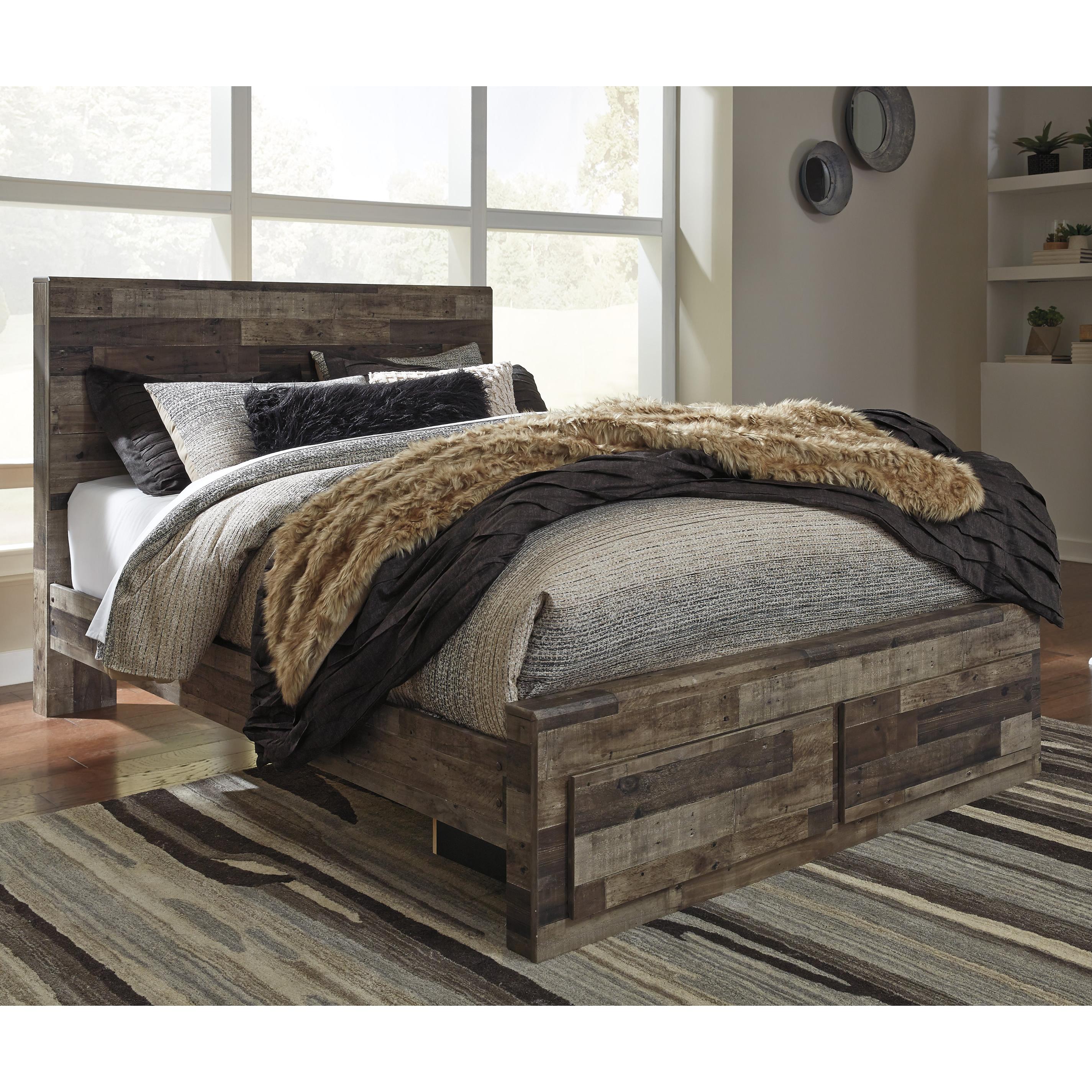  Size_Queen --  Benchcraft Derekson Panel Bed with Storage IMAGE 2