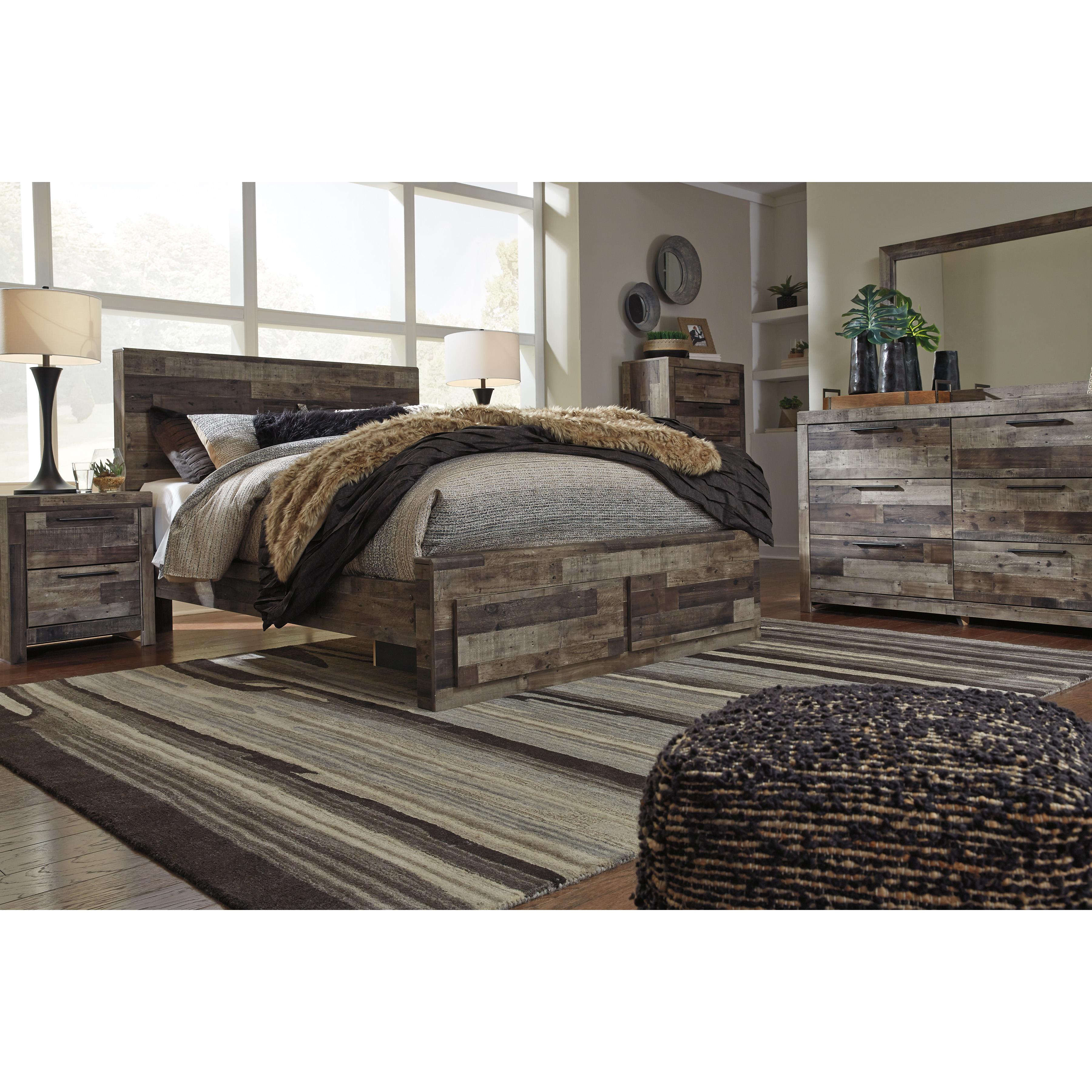  Size_Queen --  Benchcraft Derekson Panel Bed with Storage IMAGE 5